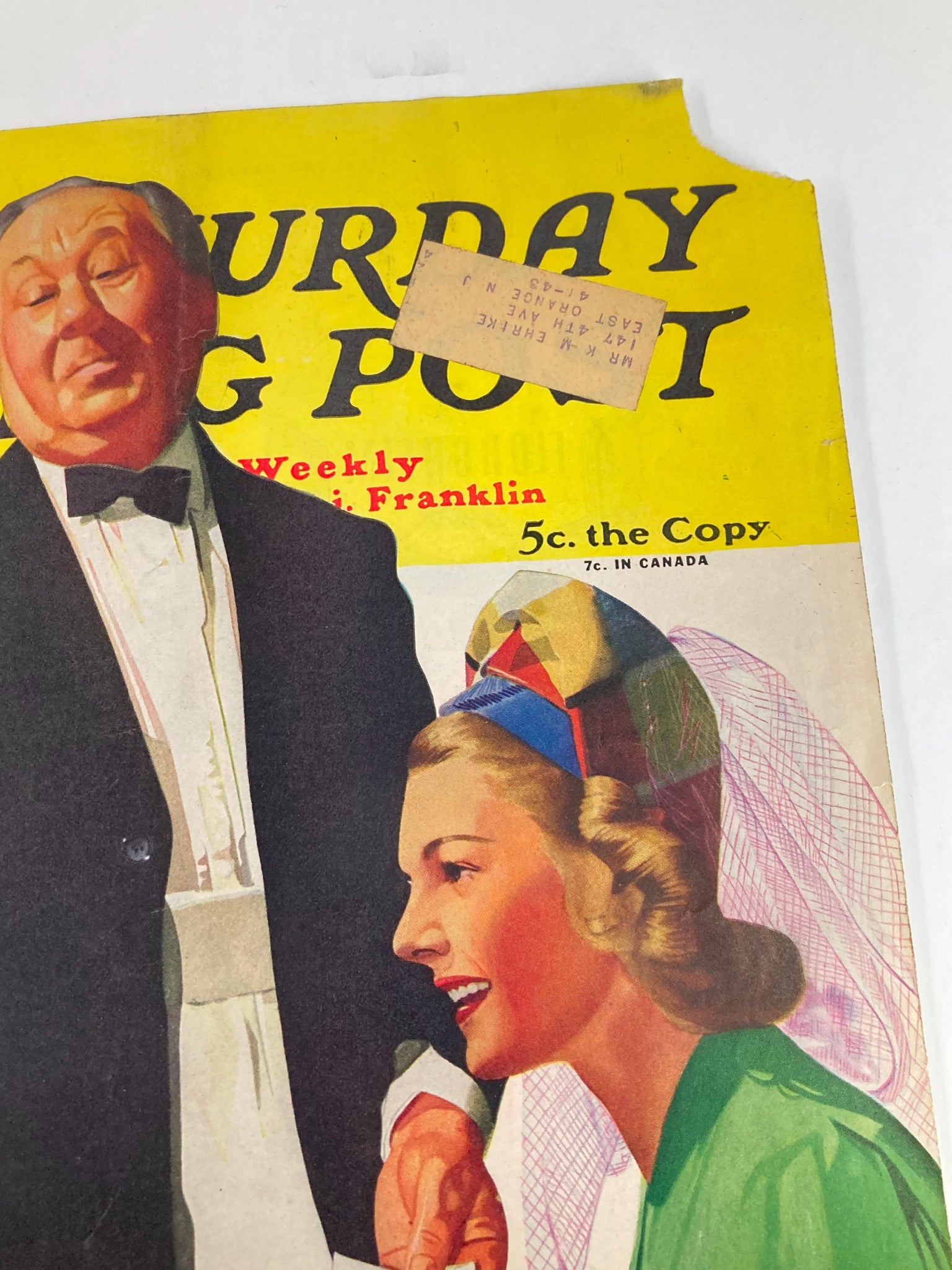 COVER ONLY The Saturday Evening Post September 6 1941 Prescription for Murder