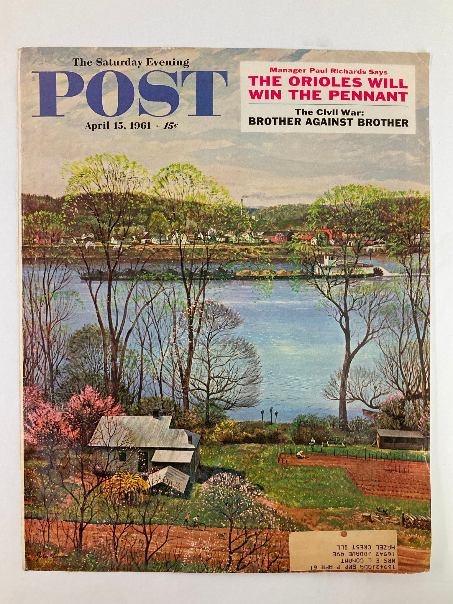 COVER ONLY The Saturday Evening Post April 15 1961 Orioles Will Win The Pennant