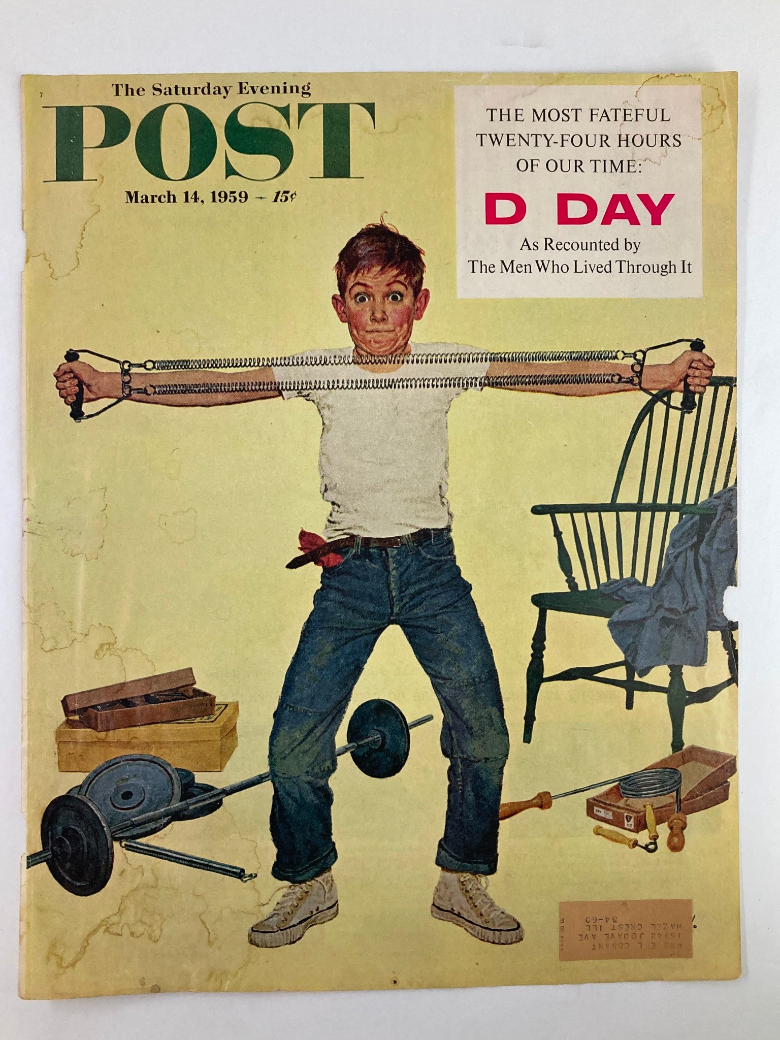 COVER ONLY The Saturday Evening Post March 14 1959 D Day as Recounted