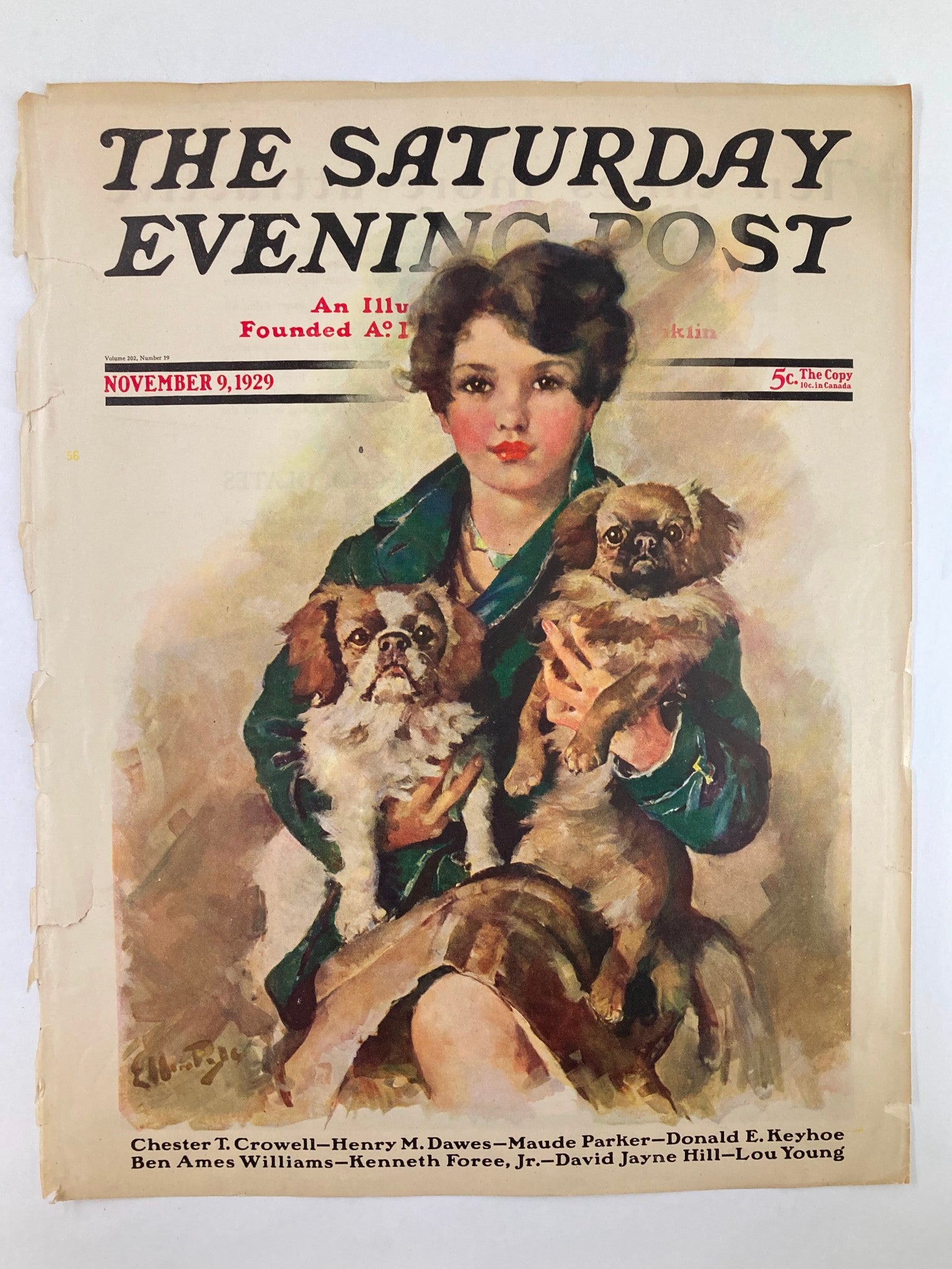 COVER ONLY The Saturday Evening Post November 9 1929 Ben Ames Williams