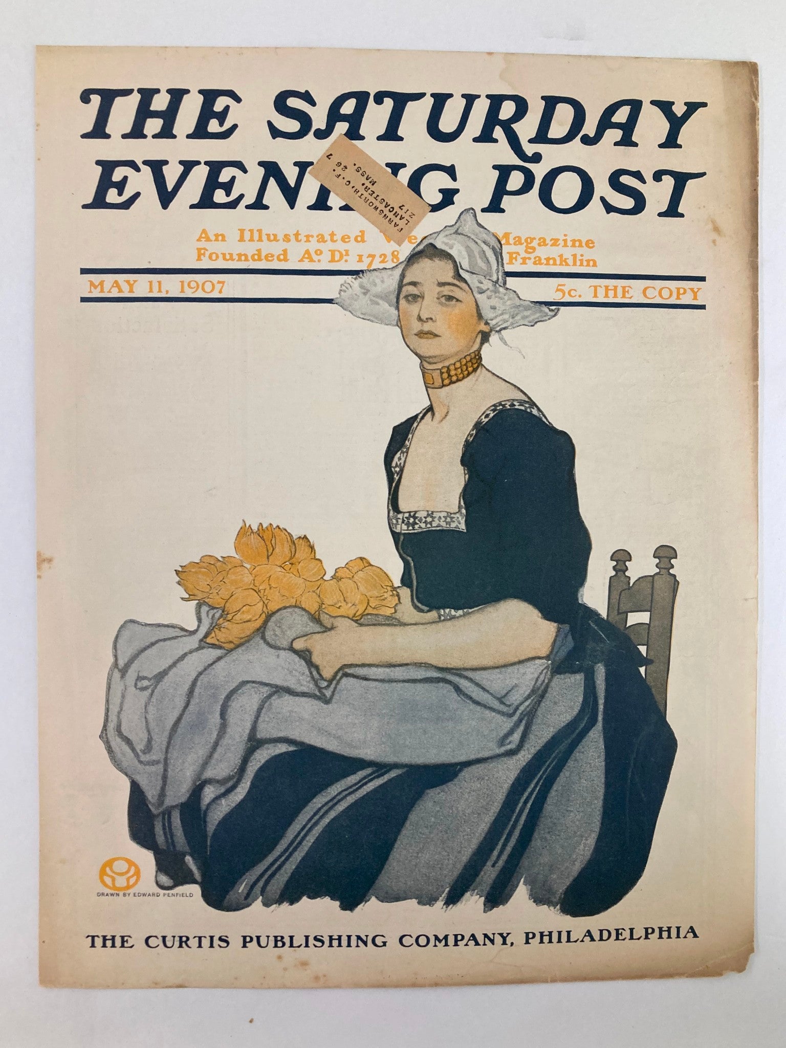 COVER ONLY The Saturday Evening Post May 11 1907 The Farmer's Lady Portrait