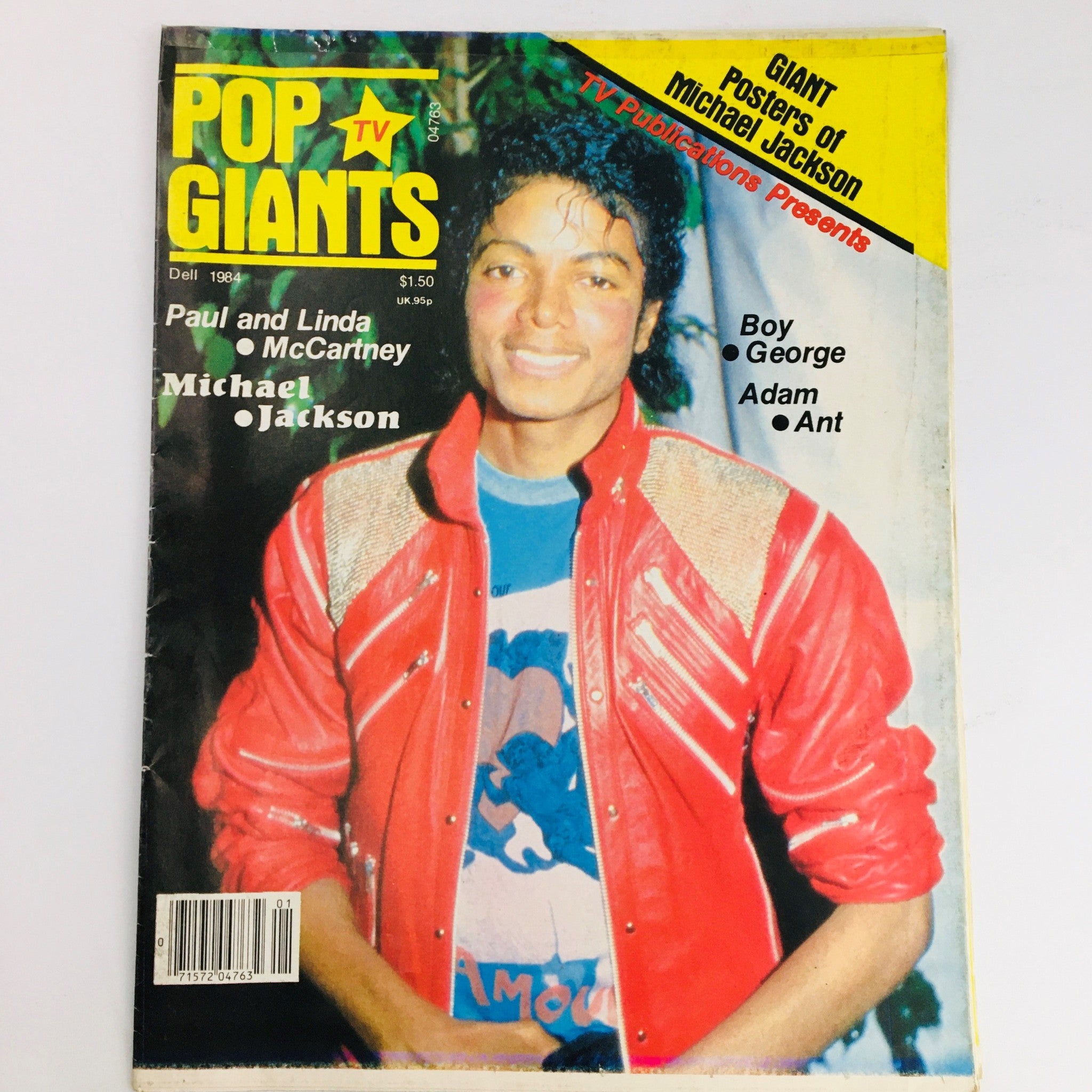 Pop TV Giants Poster Magazine 1984 Michael Jackson & Paul & Linda McCartney