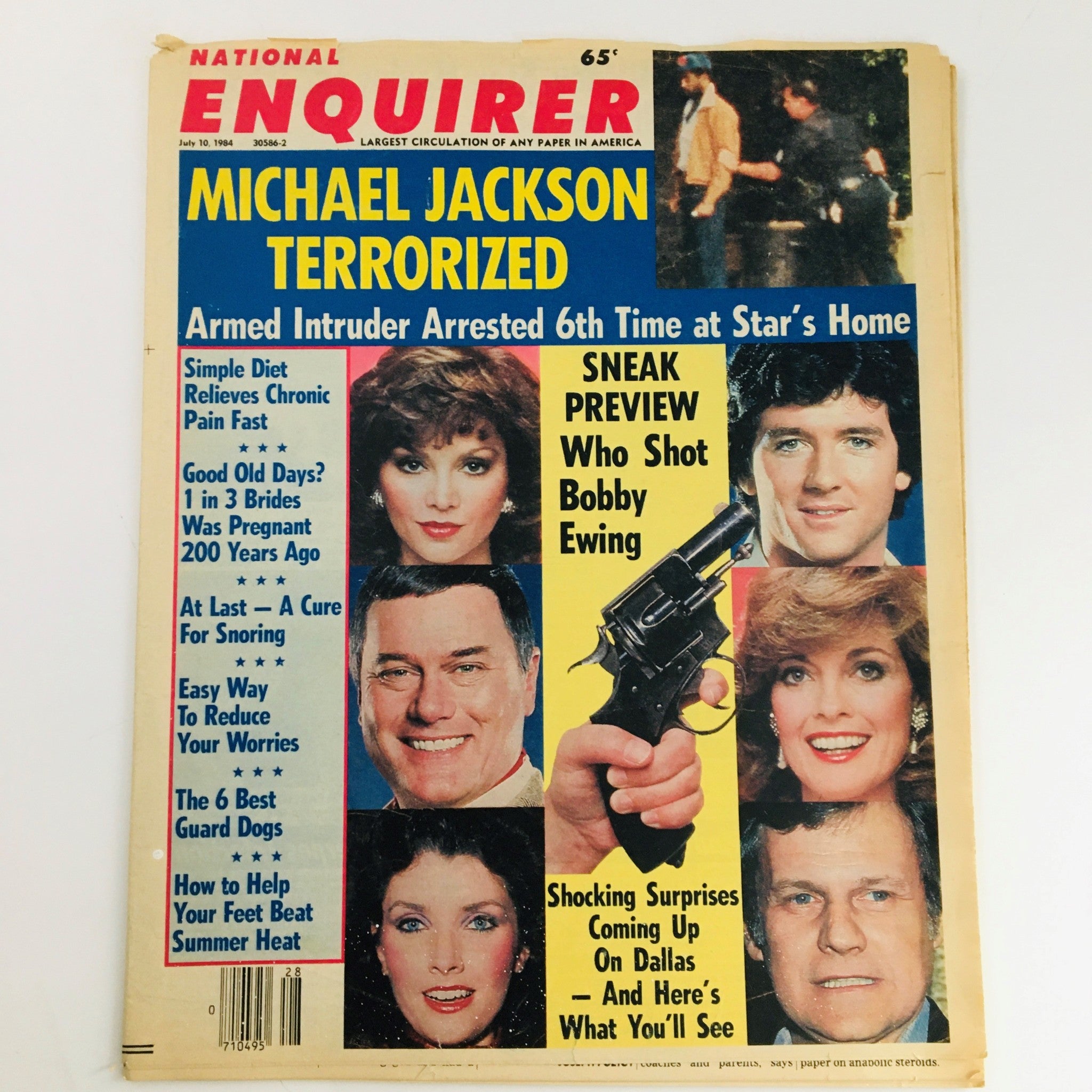 National Enquirer Magazine July 10 1984 Michael Jackson Terrorized & Bobby Ewing