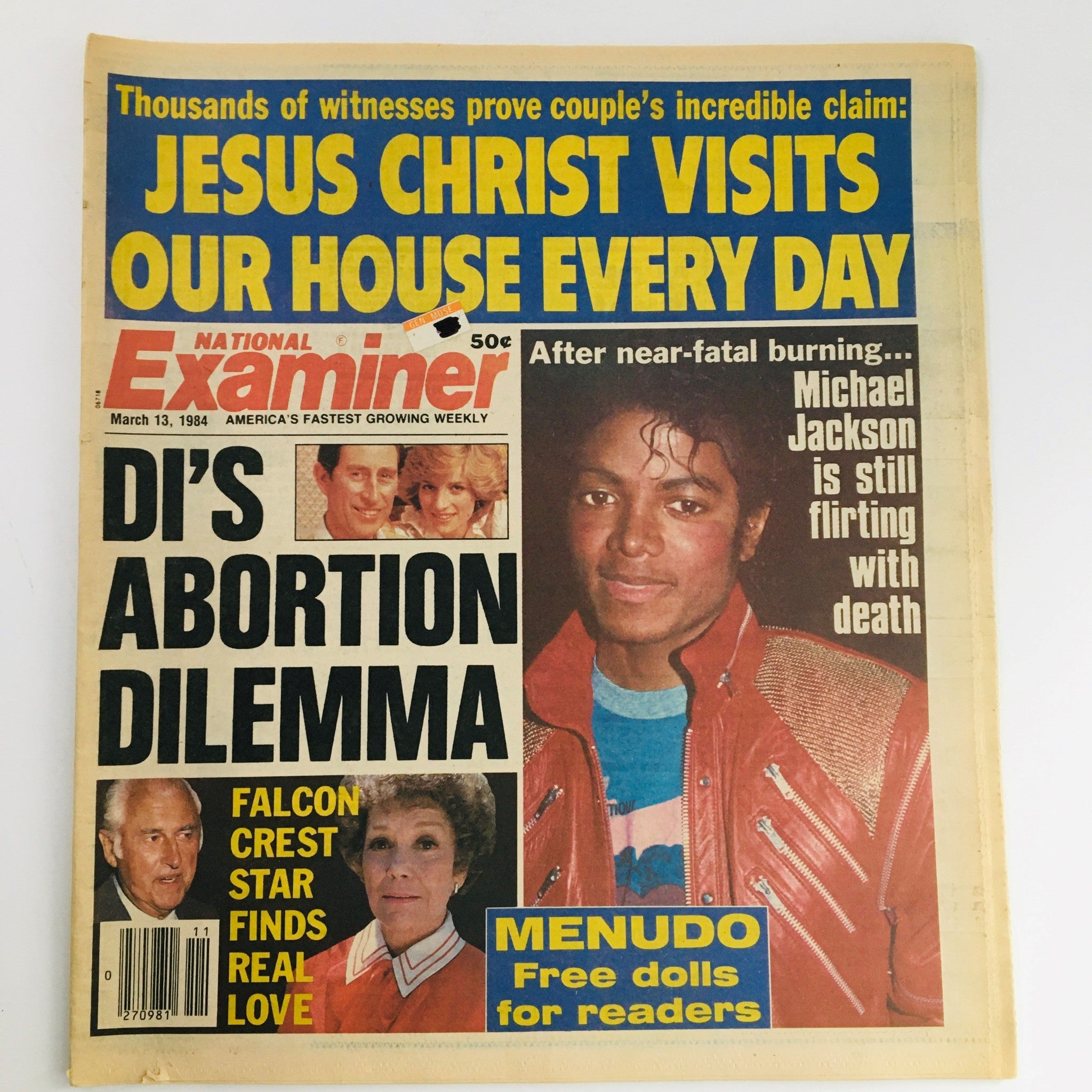 National Examiner Magazine March 13 1984 Michael Jackson & Princess Diana