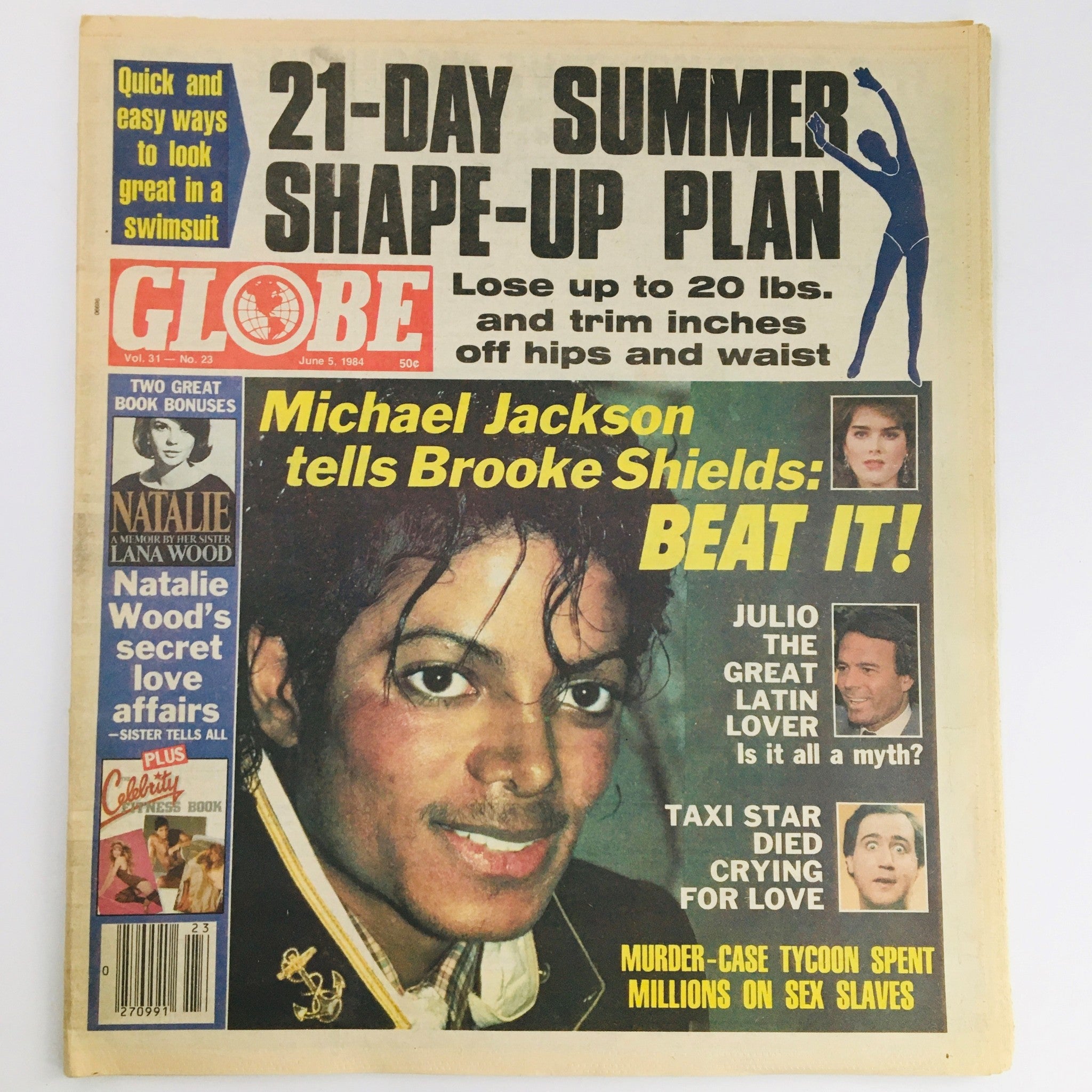 Globe Newspaper Vol 31 #23 June 5 1984 Michael Jackson & Brooke Shields