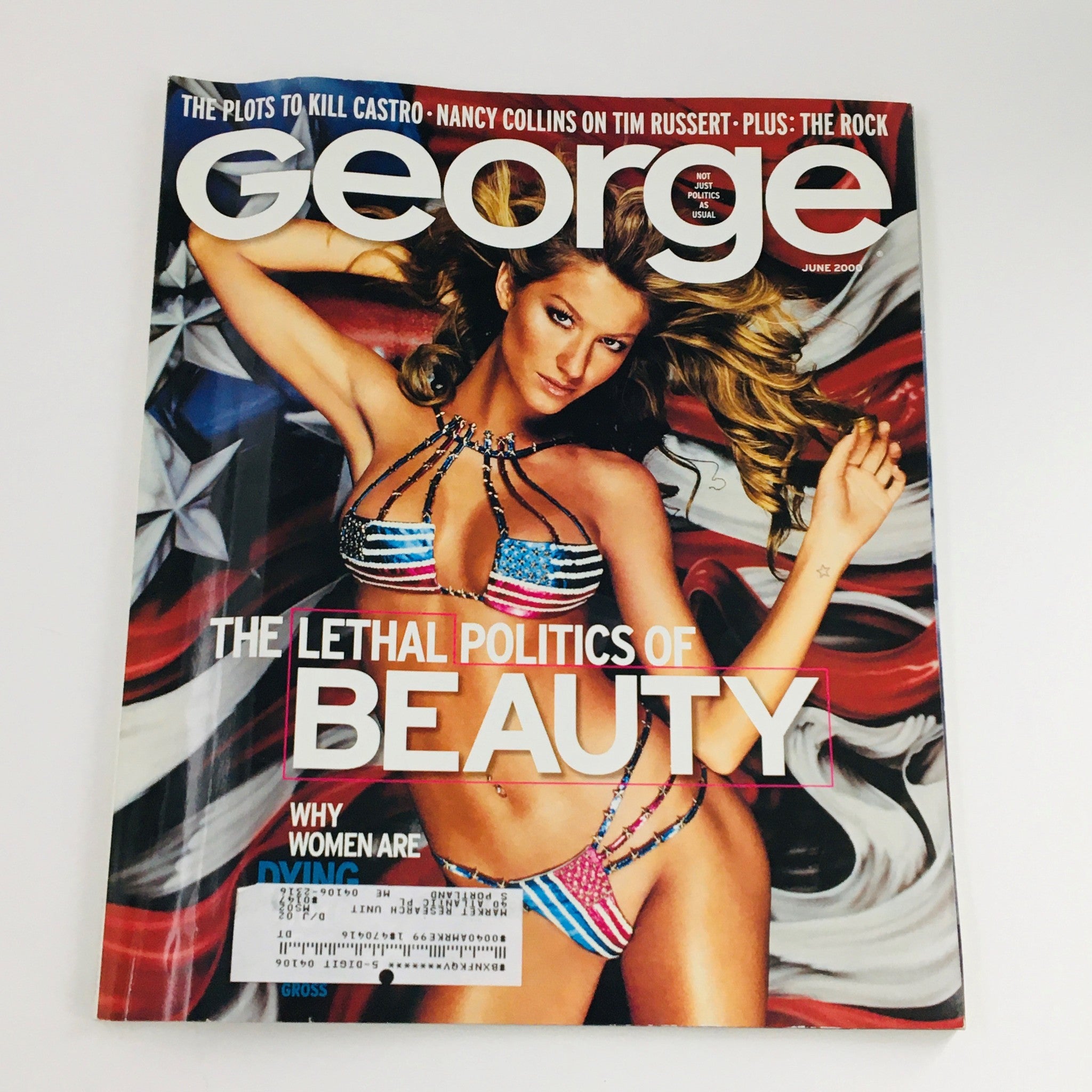 George Magazine June 2000 Brazilian Model Gisele Bündchen Lethal Politics Beauty