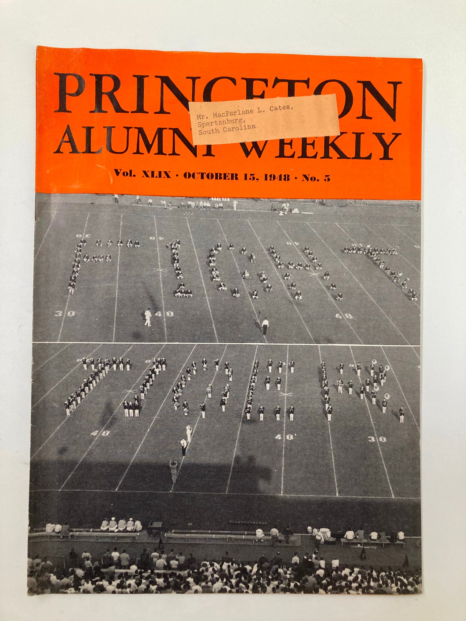 VTG Princeton Alumni Weekly October 15 1948 Fight Tiger Band Taking A Fight