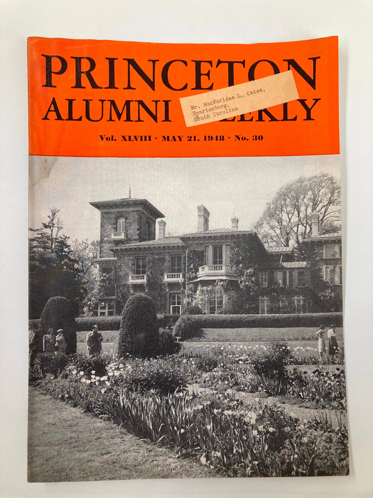 VTG Princeton Alumni Weekly May 21 1948 Prospect's Beautiful Garden On Afternoon