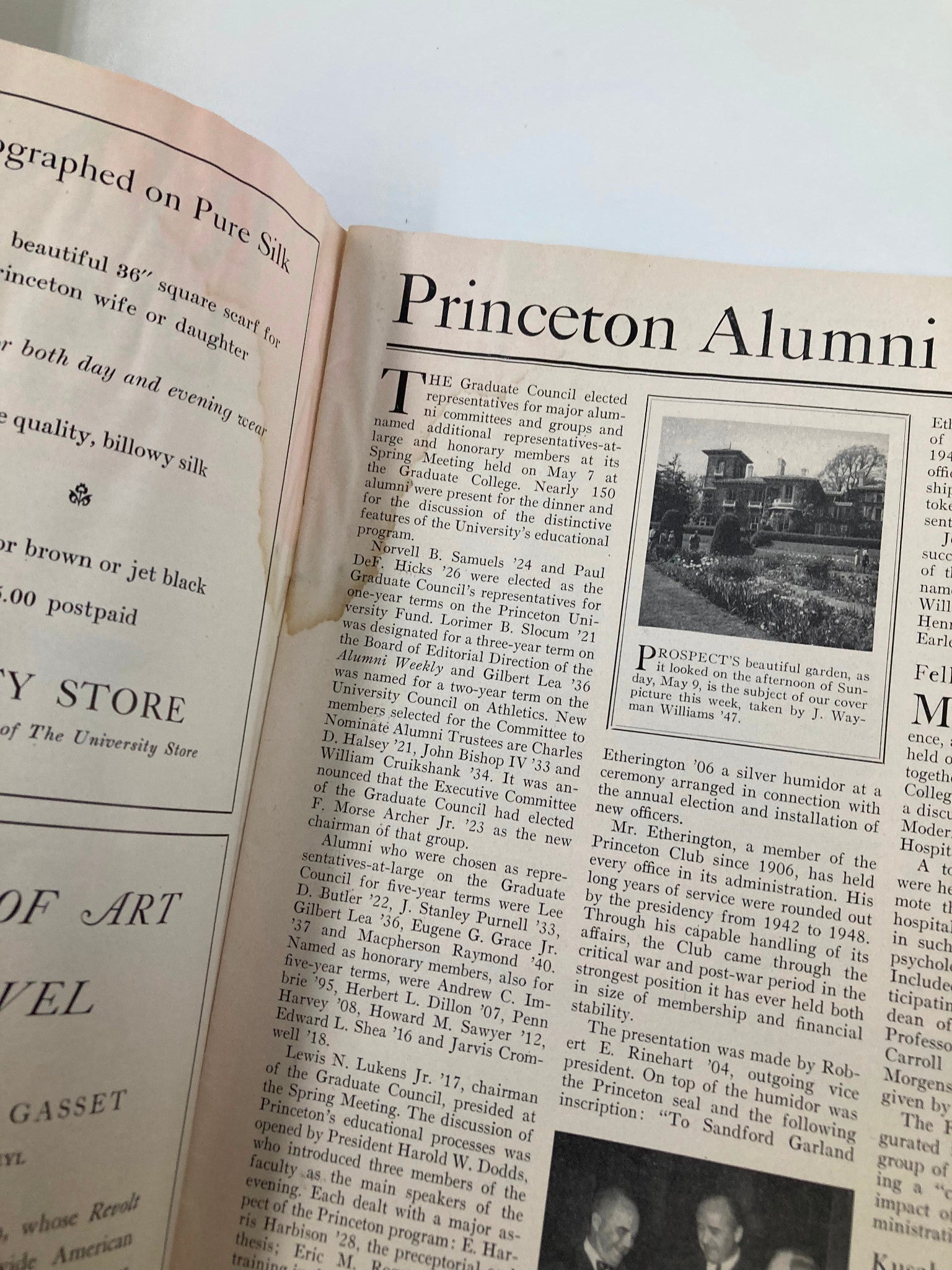 VTG Princeton Alumni Weekly May 21 1948 Prospect's Beautiful Garden On Afternoon