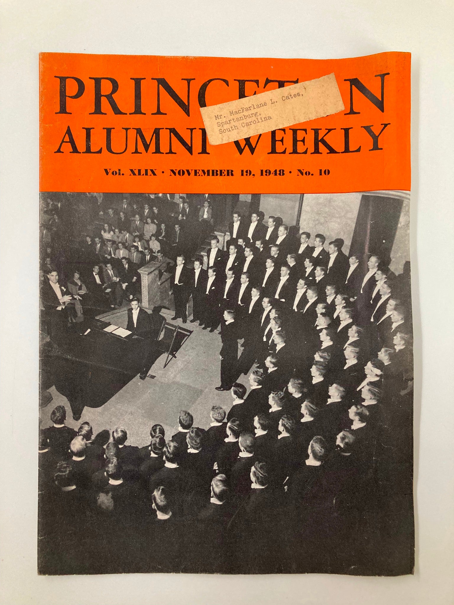 VTG Princeton Alumni Weekly November 19 1948 The Princeton Glee Club Debut