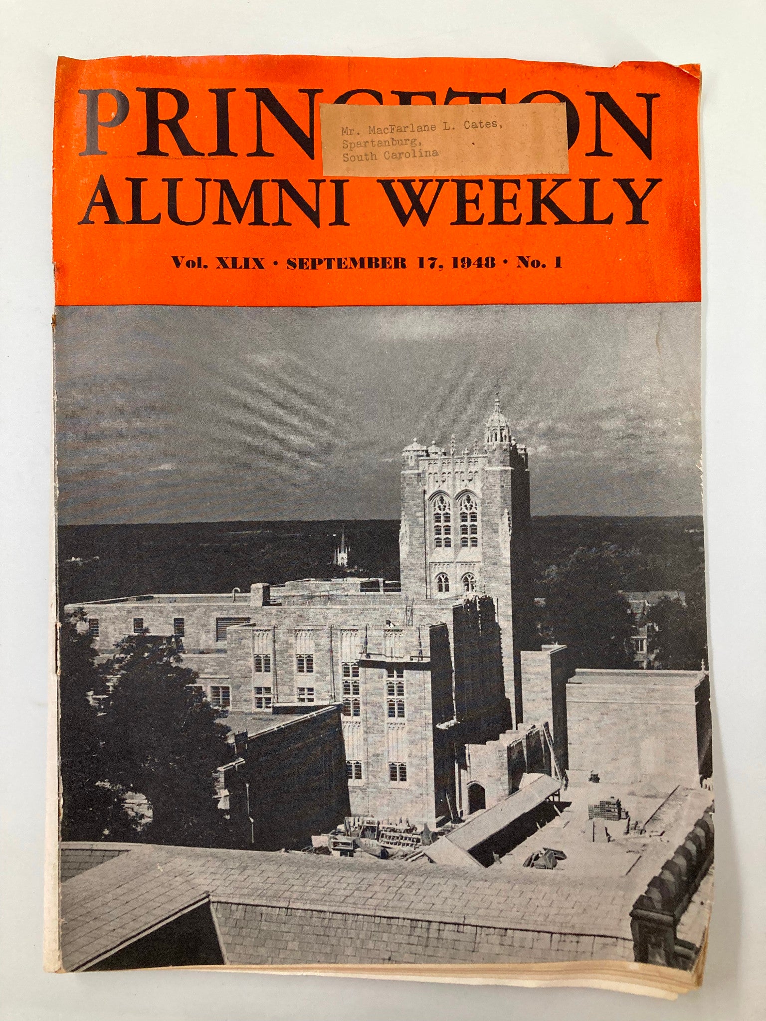 VTG Princeton Alumni Weekly September 17 1948 View of Firestone Memorial Library