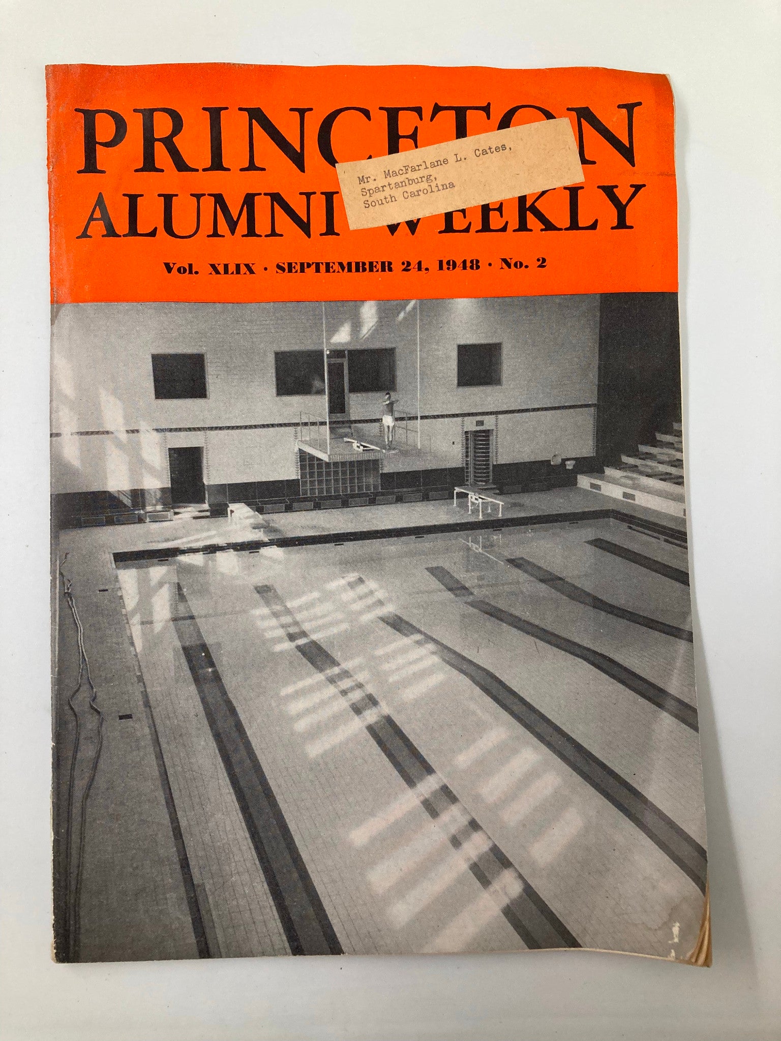 VTG Princeton Alumni Weekly September 24 1948 Dillon Gymnasium Swimming Pool