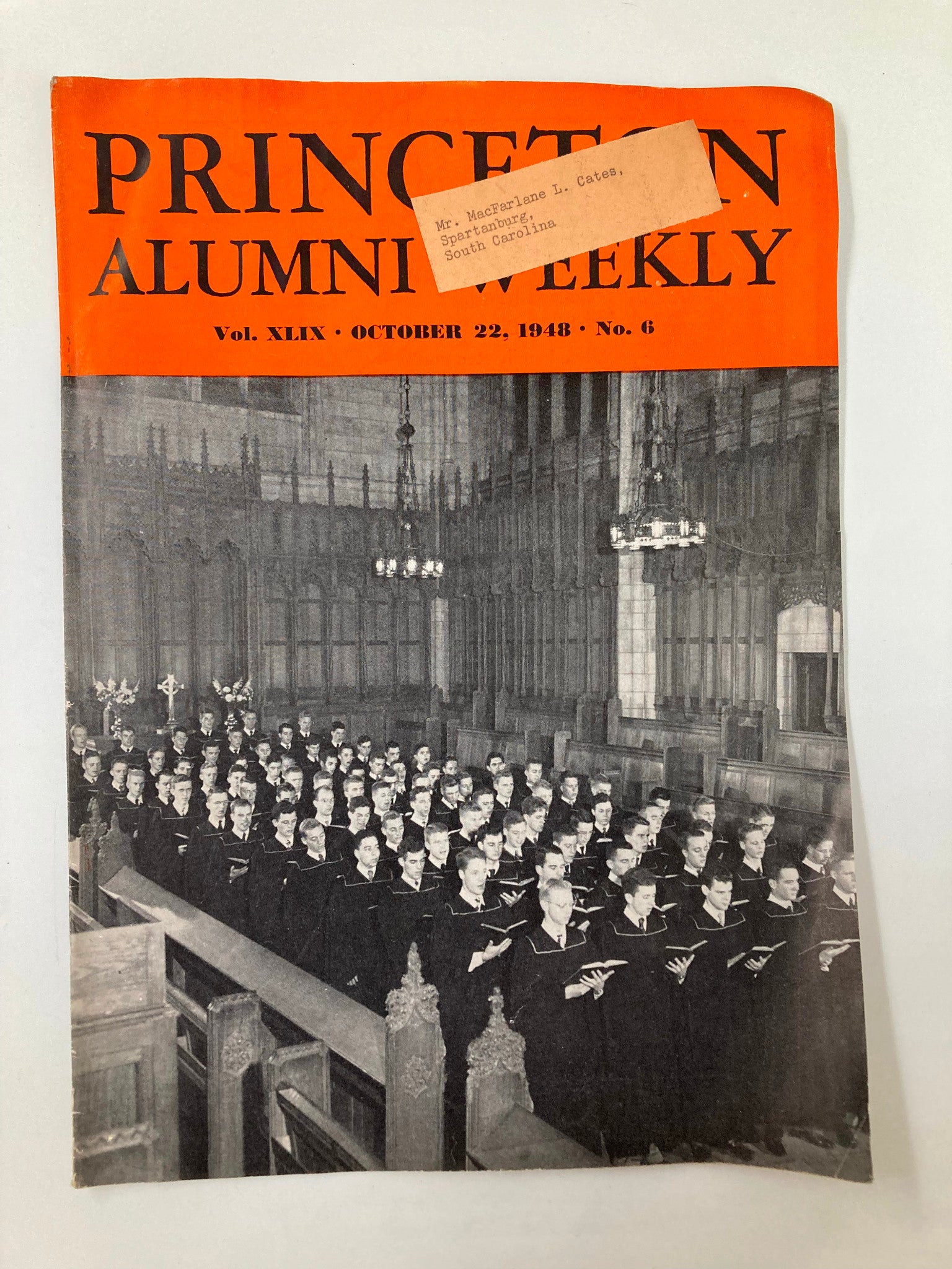 VTG Princeton Alumni Weekly October 22 1948 Harold Dodds Presented Princeton