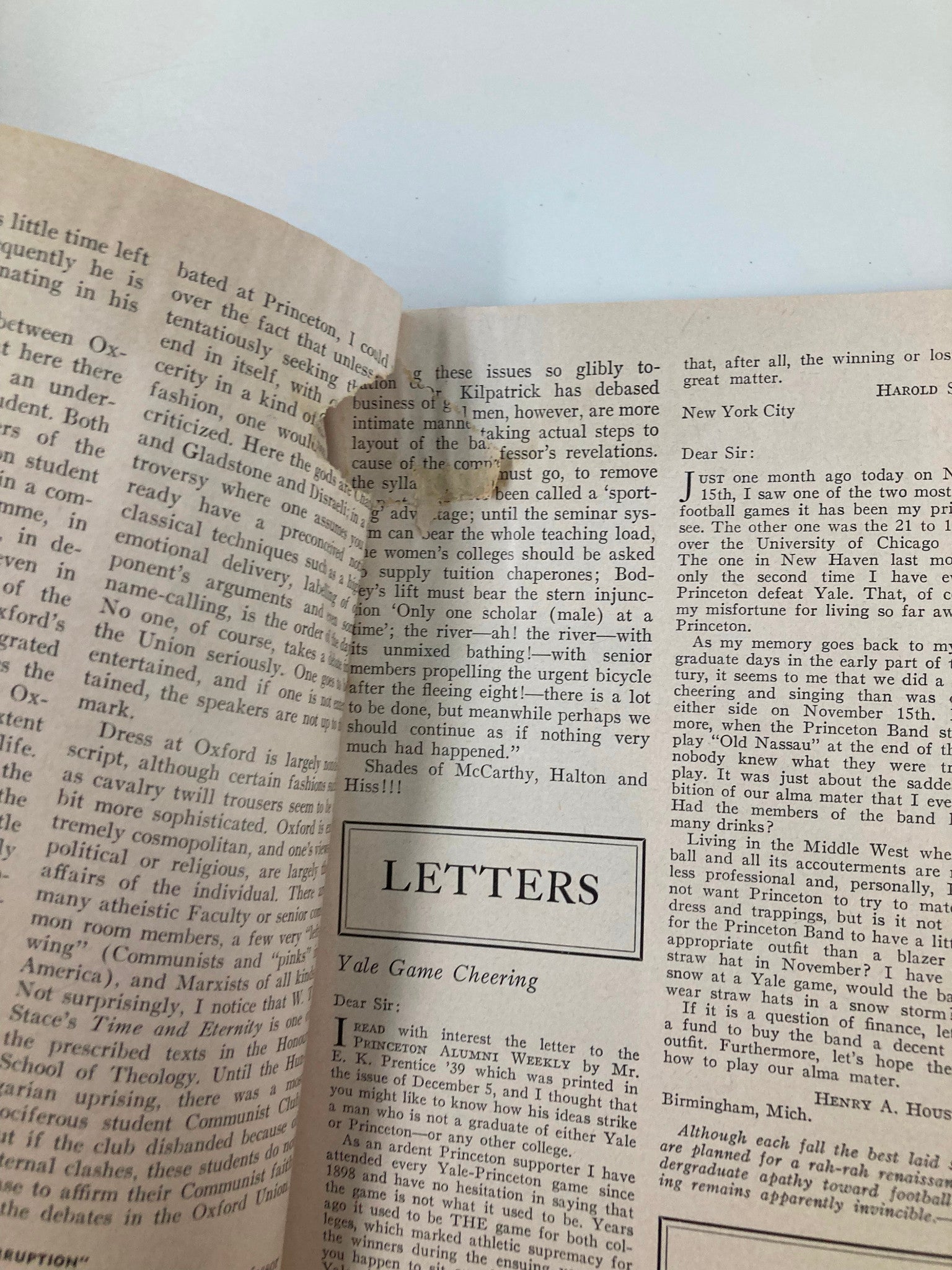VTG Princeton Alumni Weekly February 13 1959 A Rhodes Scholar Vivid Comparisons