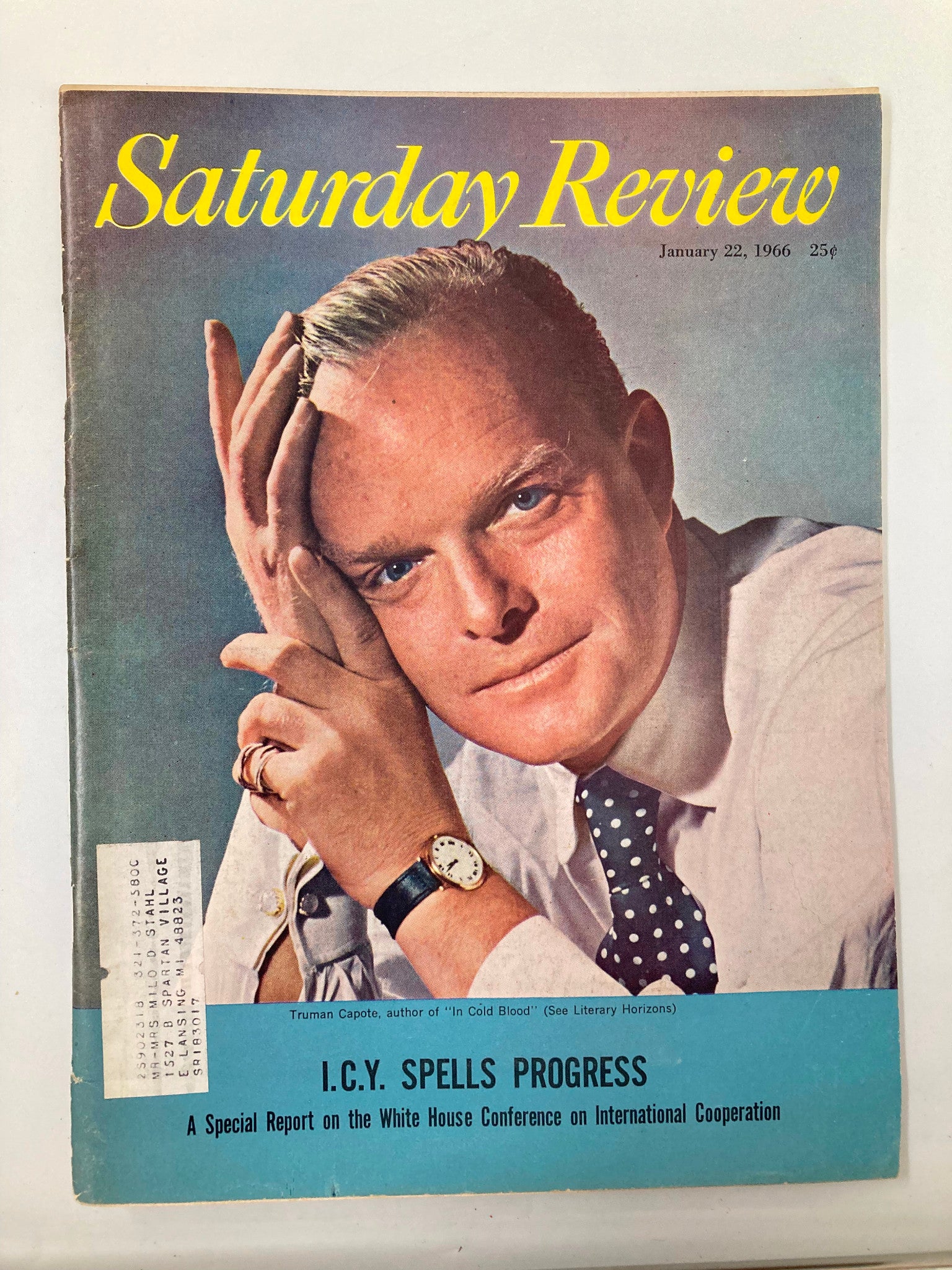 VTG Saturday Review Magazine January 22 1966 Truman Capote In Cold Blood Author