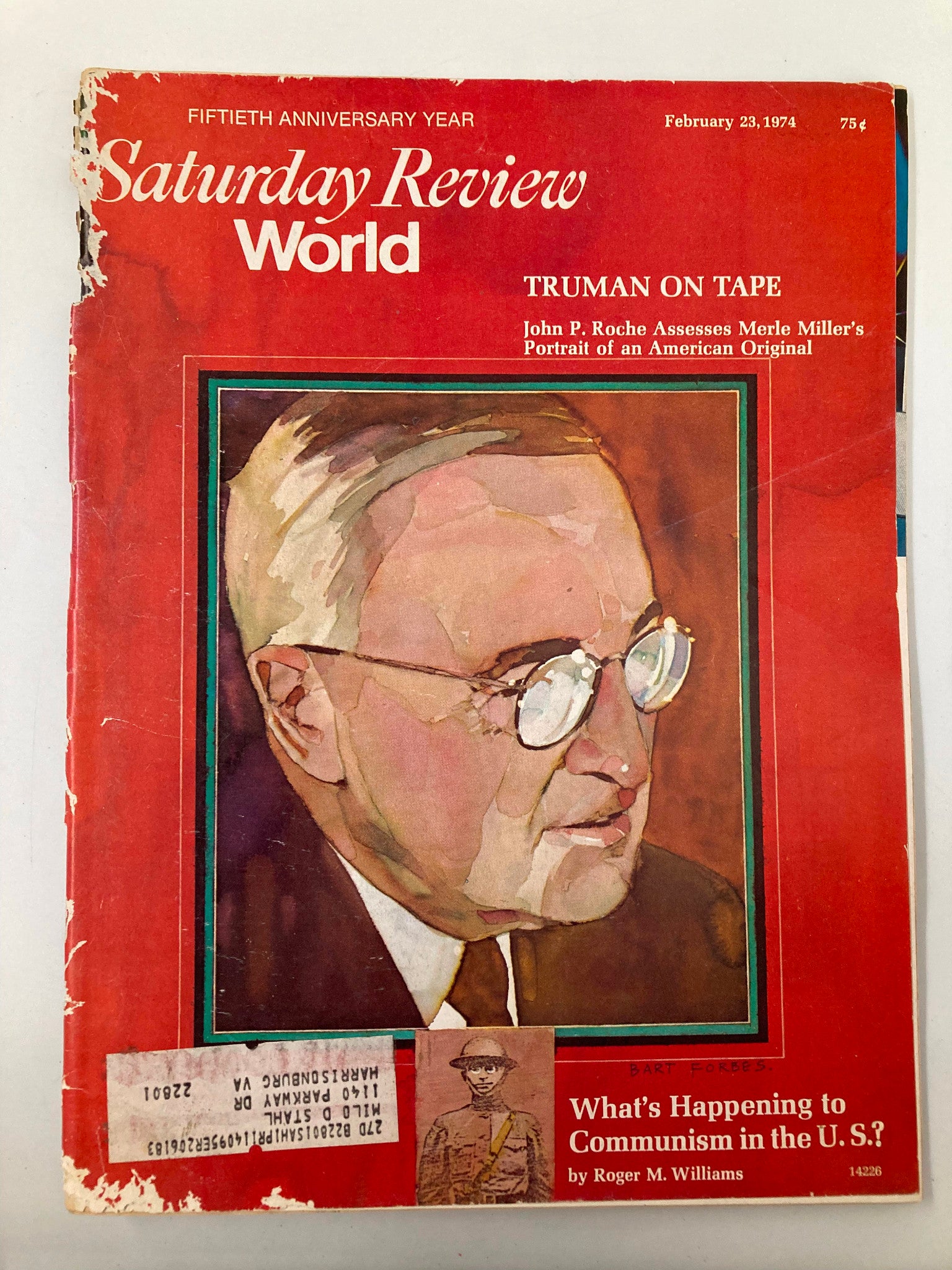 VTG Saturday Review Magazine February 23 1974 Harry S. Truman on Tape