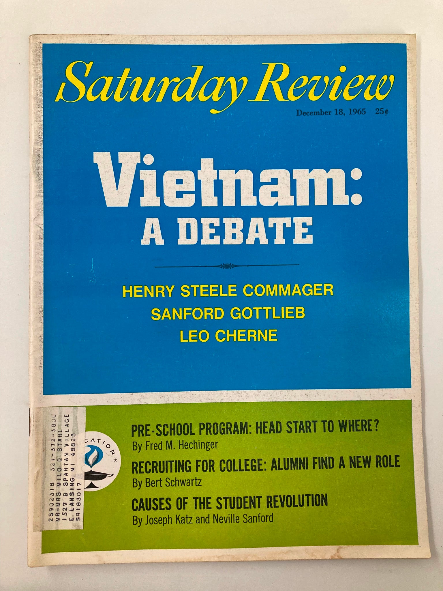 VTG Saturday Review Magazine December 18 1965 Vietnam A Debate Leo Cherne