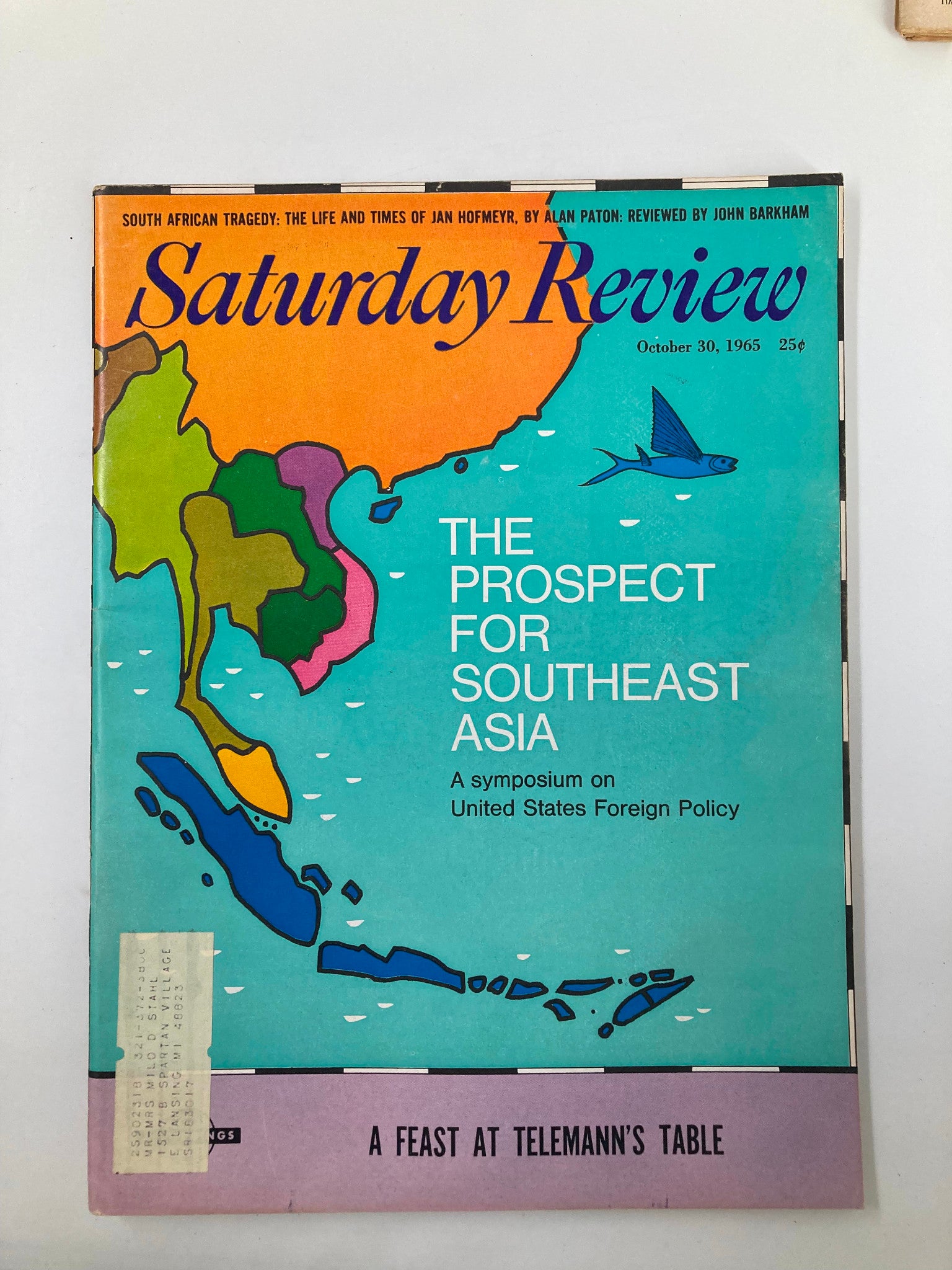 VTG Saturday Review Magazine October 30 1965 The Prospect For Southeast Asia