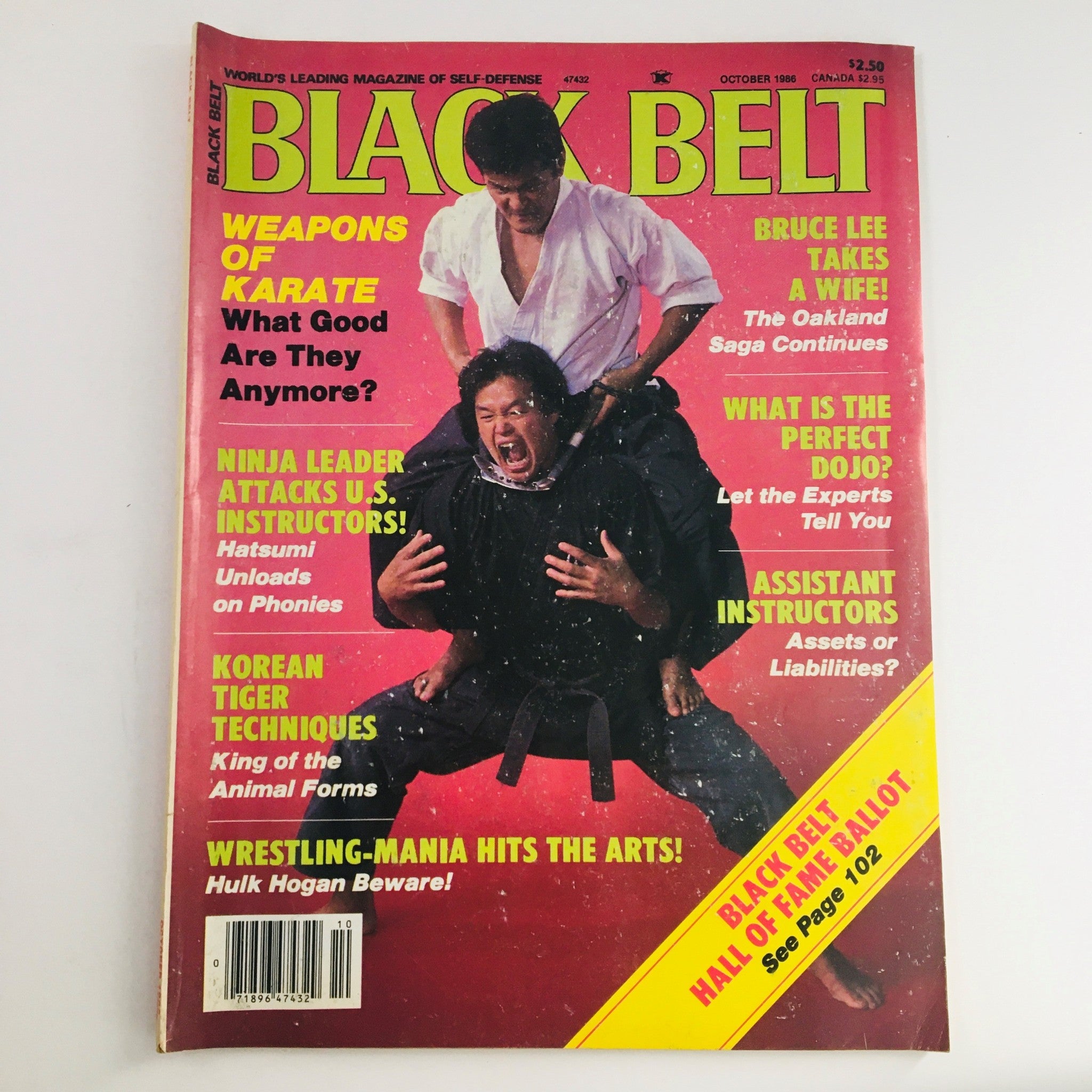 Black Belt Magazine October 1986 Vol 24 #10 Tadashi Yamashita & Bruce Lee