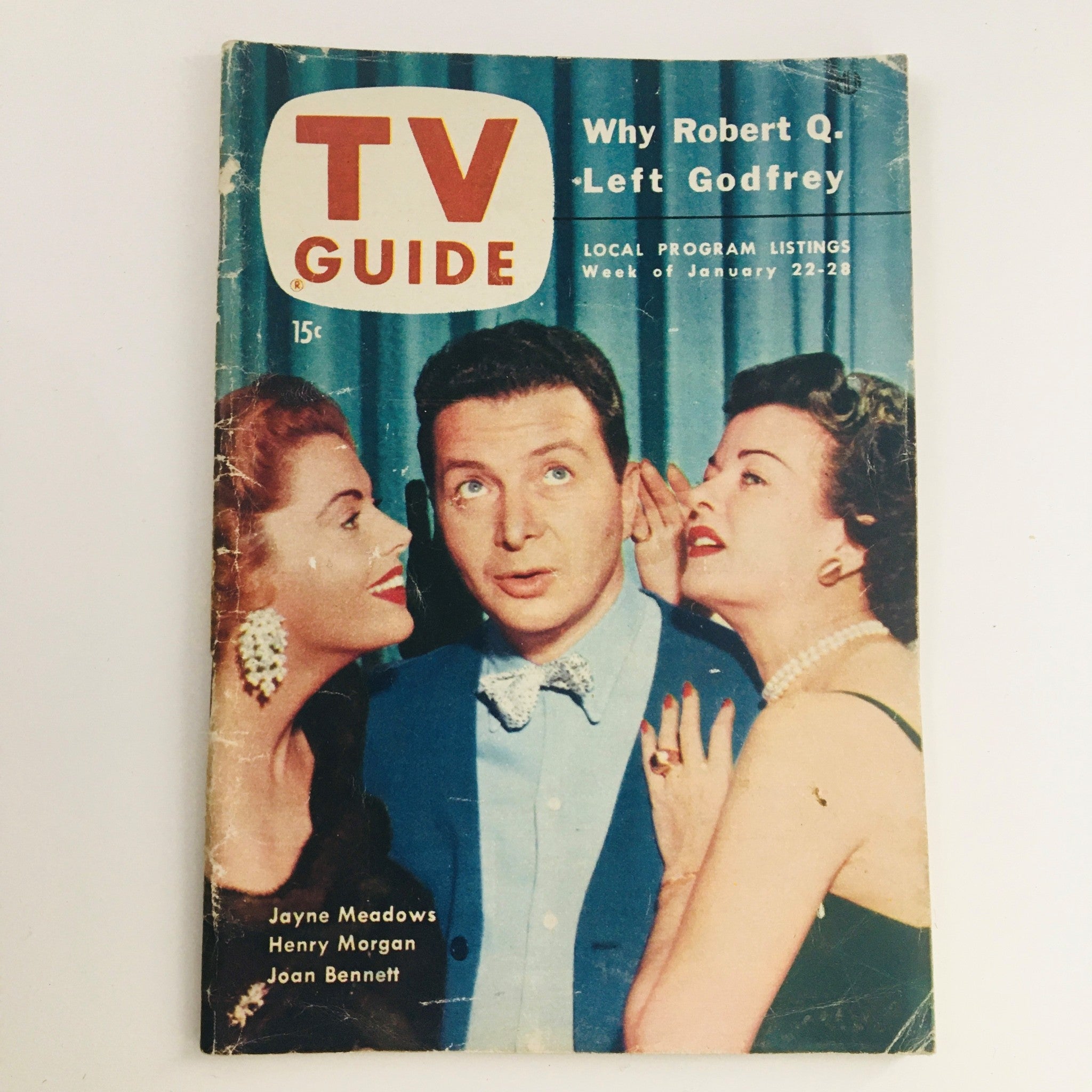 TV Guide Magazine January 22 1954 Vol 2 #4 Jayne Meadows & Henry Morgan & Joan B