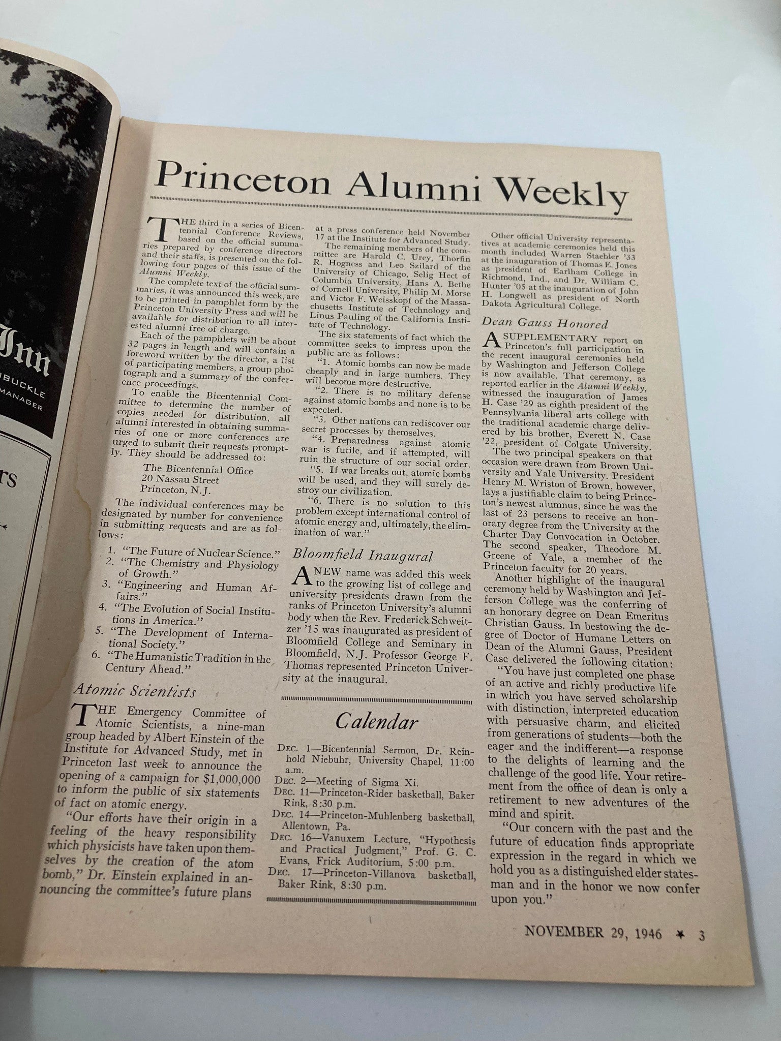 VTG Princeton Alumni Weekly November 29 1946 The New Triangle Club Production