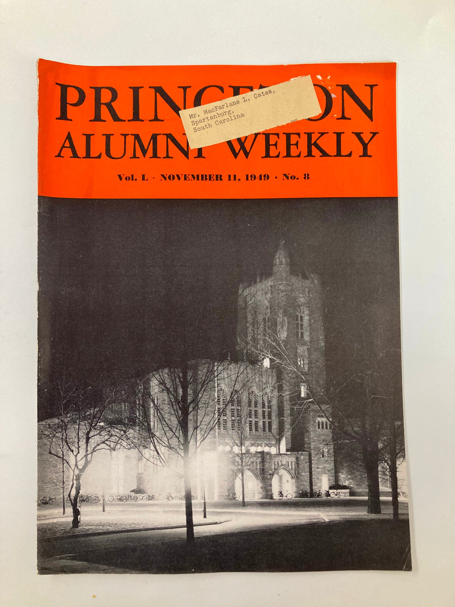 VTG Princeton Alumni Weekly November 11 1949 Philadelphia Inquirer Columnist