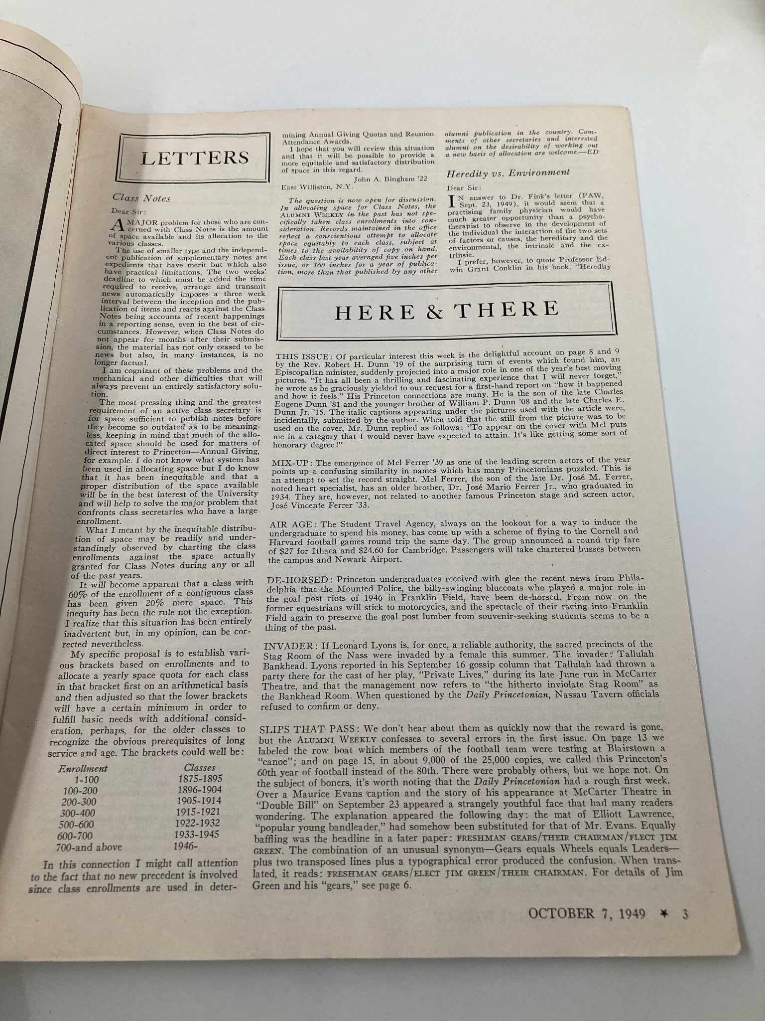 VTG Princeton Alumni Weekly October 7 1949 Rev Robert Dunn Episcopalian Minister