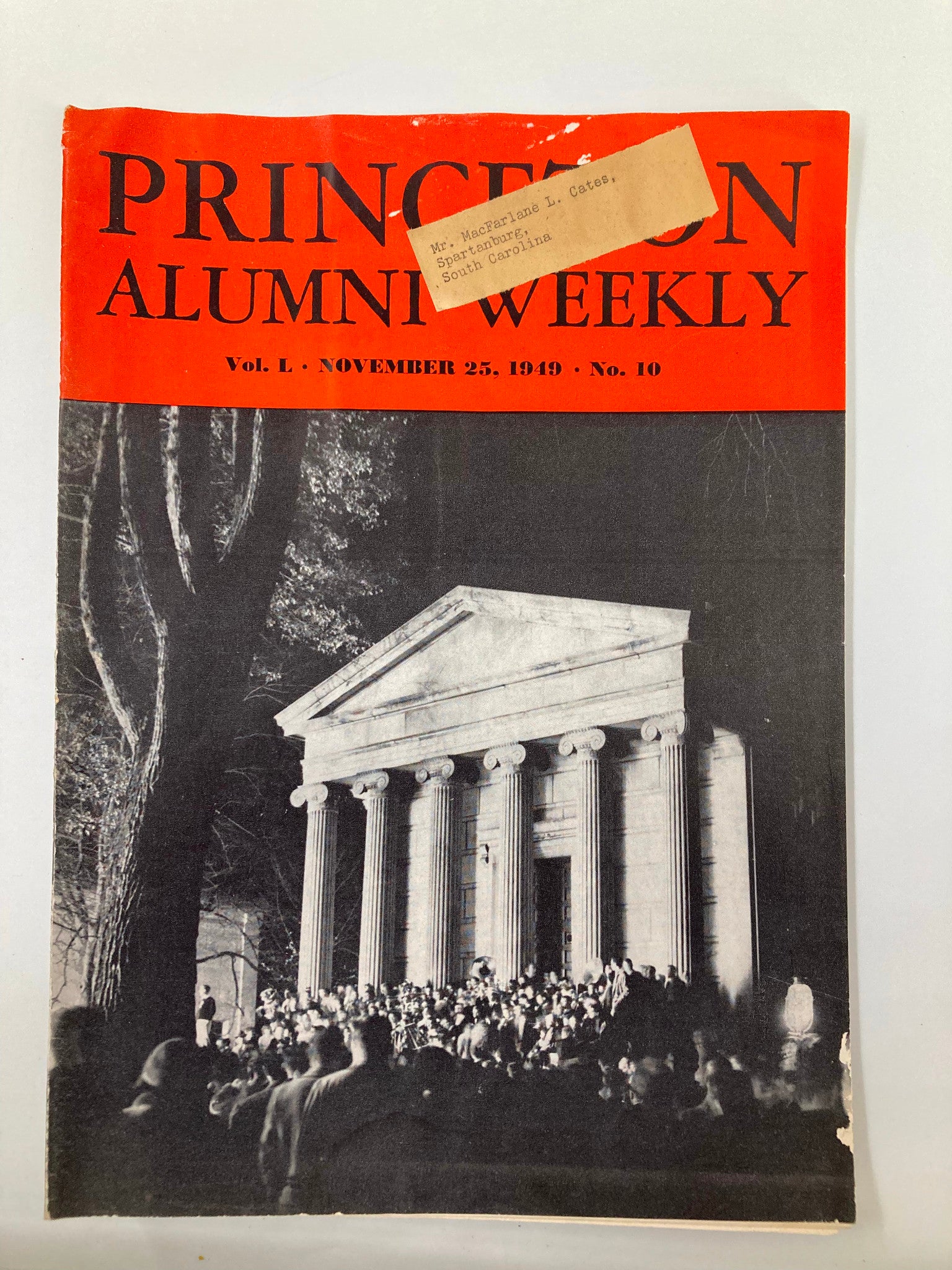 VTG Princeton Alumni Weekly November 22 1949 Cannon Green Site Victory Bonfire