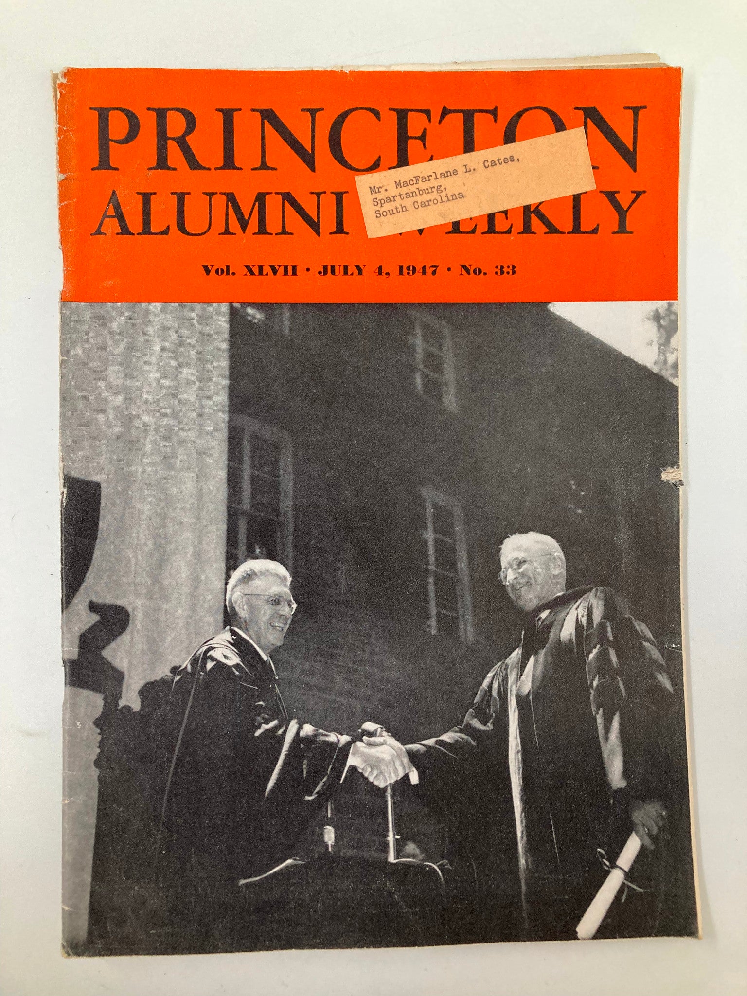 VTG Princeton Alumni Weekly July 4 1947 Crowded Into McCarter Theatre Alma Mater