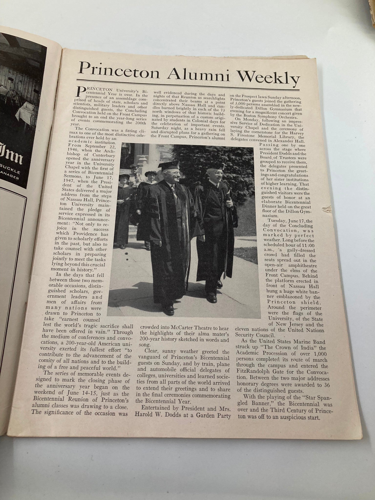 VTG Princeton Alumni Weekly July 4 1947 Crowded Into McCarter Theatre Alma Mater