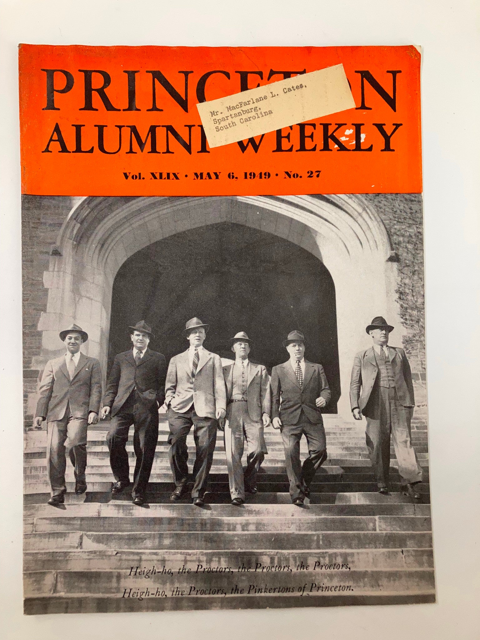 VTG Princeton Alumni Weekly May 6 1949 There Are Six Men in Princeton Town