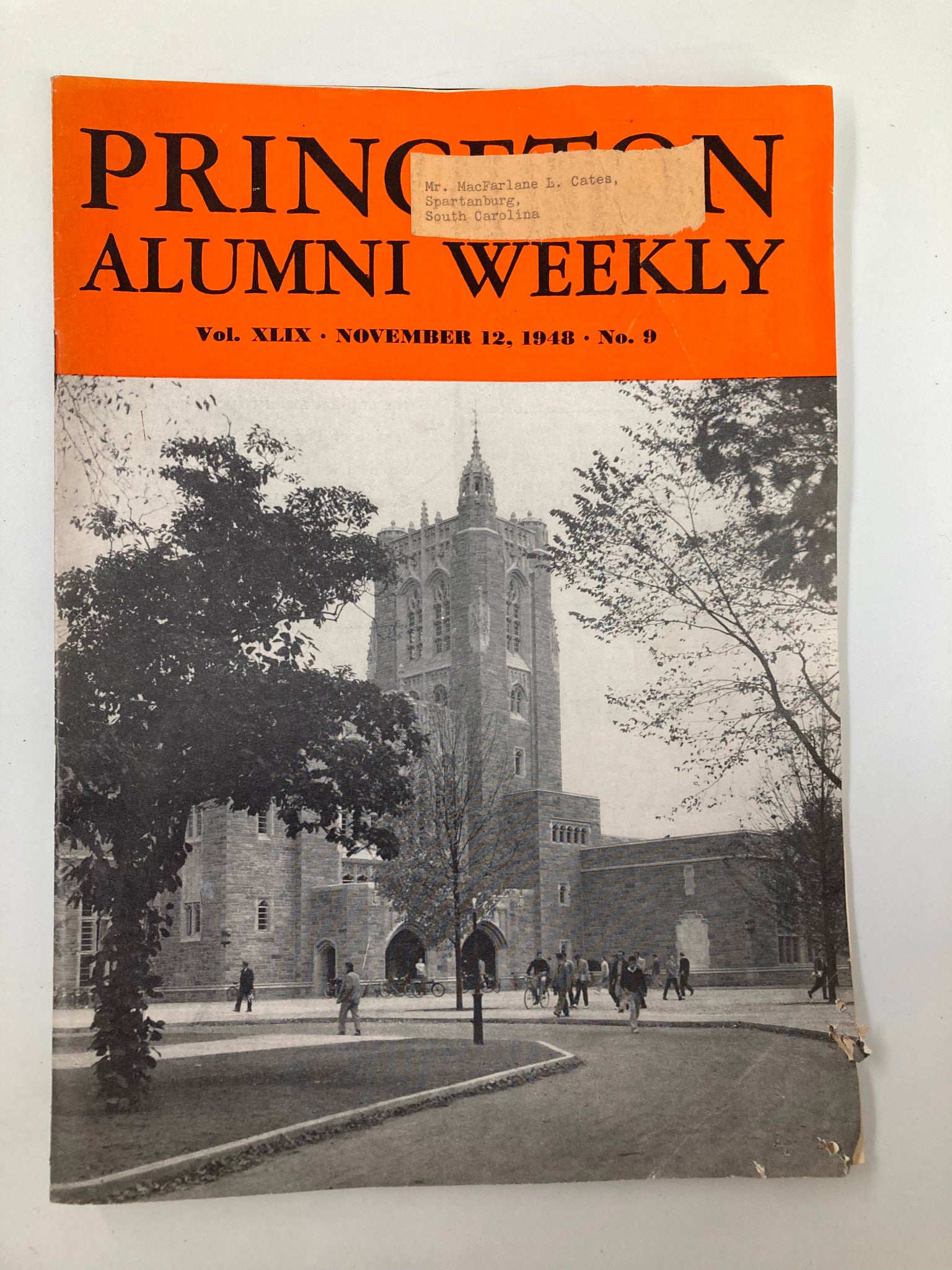 VTG Princeton Alumni Weekly November 12 1948 The Old Blue Martin T. Cornwell