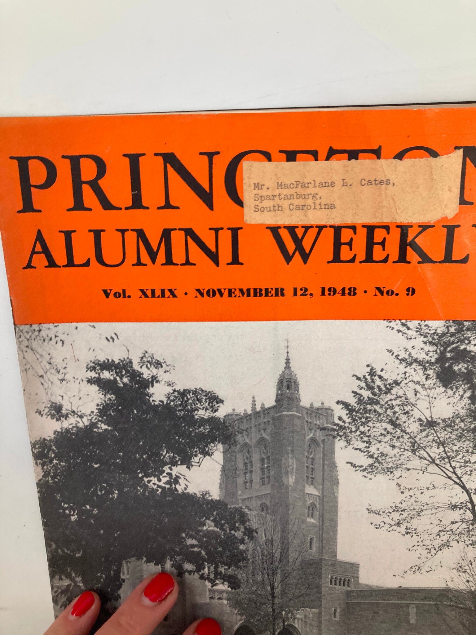 VTG Princeton Alumni Weekly November 12 1948 The Old Blue Martin T. Cornwell