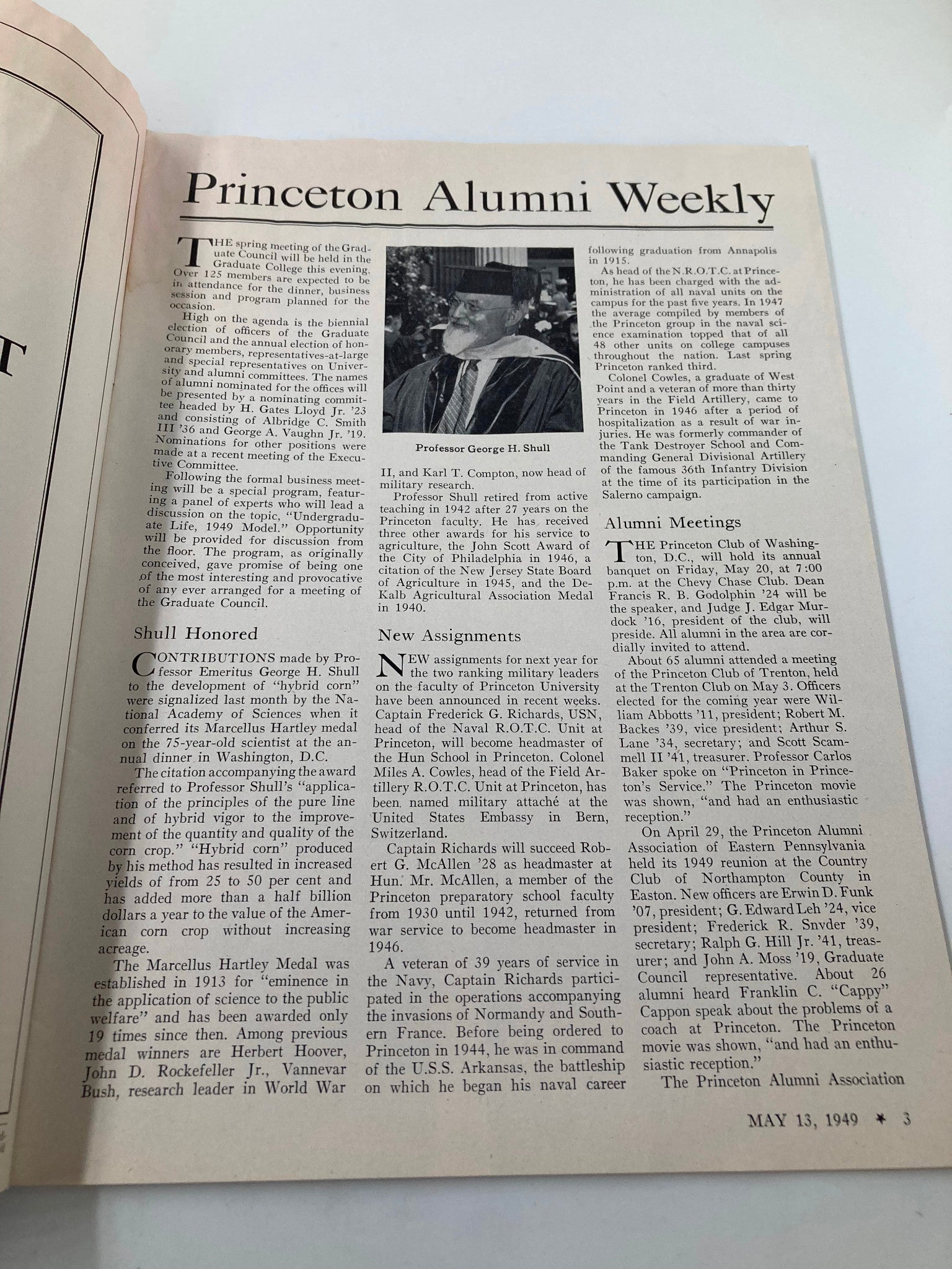 VTG Princeton Alumni Weekly May 13 1949 Reunion The First of Graduate School