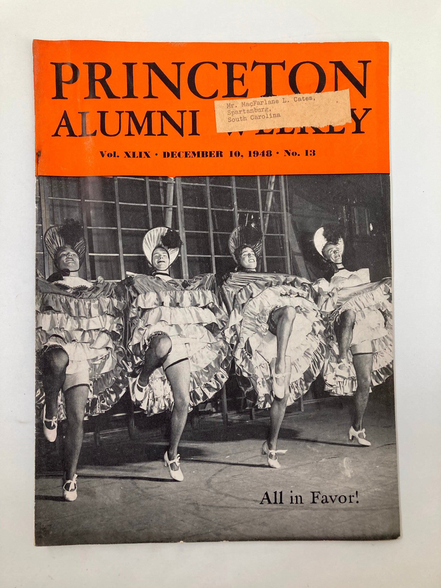 VTG Princeton Alumni Weekly December 10 1948 Performers The All in Favor