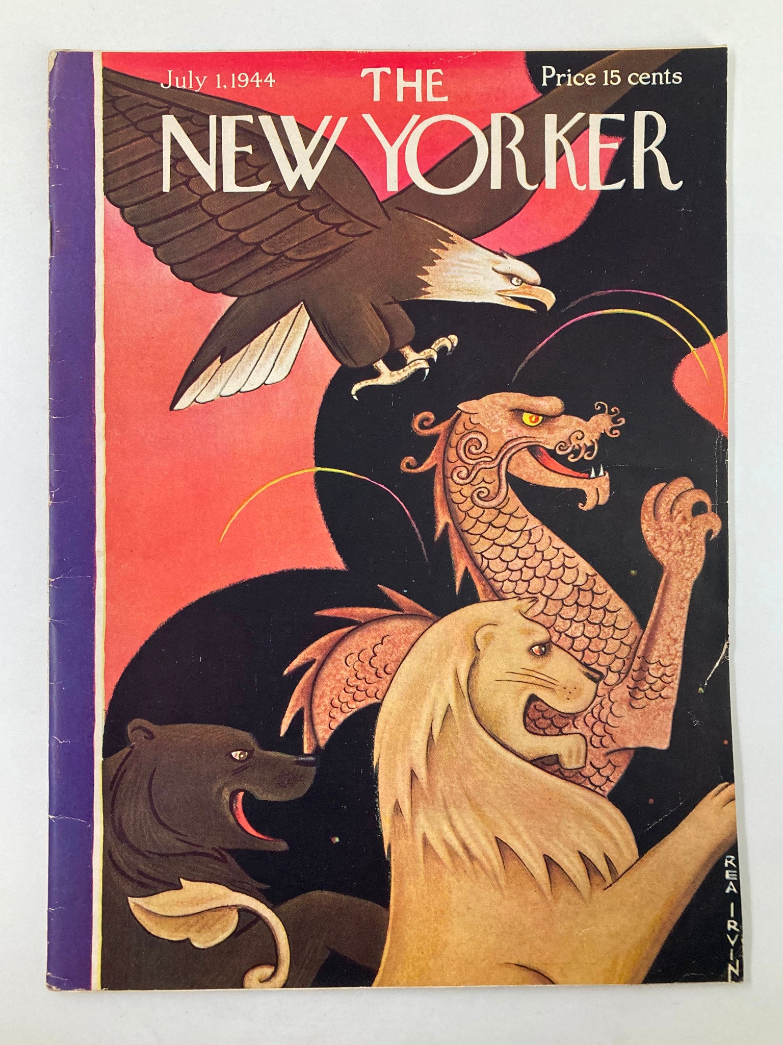 The New Yorker Magazine July 1 1944 The Preys by Rea Irvin No Label