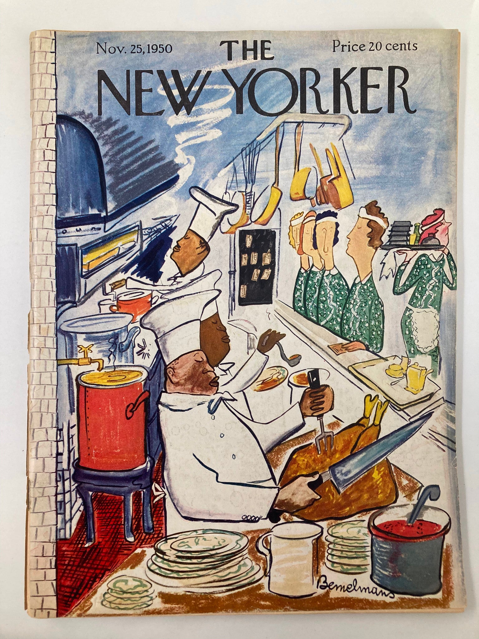 The New Yorker Magazine November 25 1950 The Chefs by Ludwig Bemelmans No Label