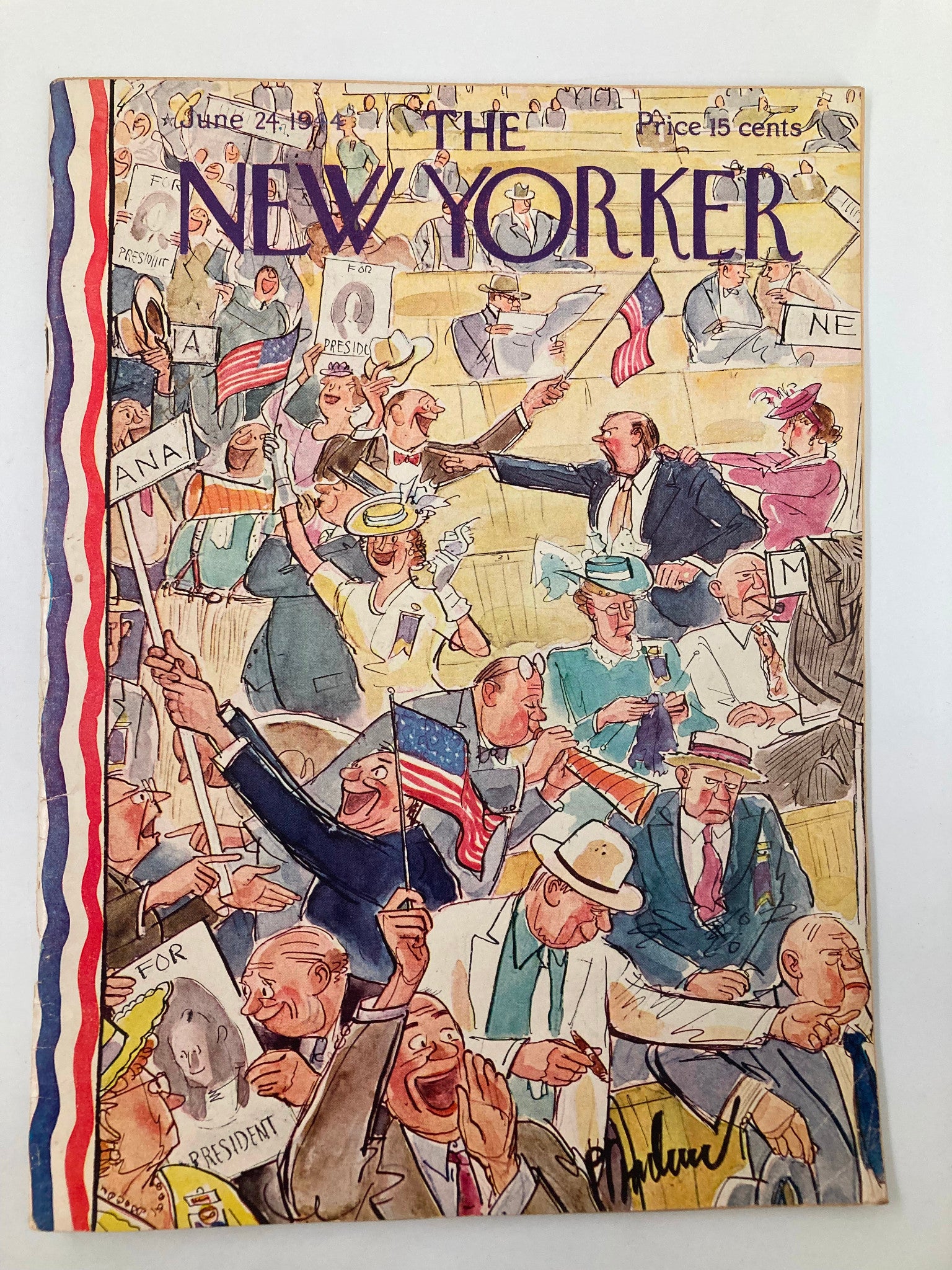 The New Yorker Magazine June 24 1944 The Price of Peace Theme Cover No Label