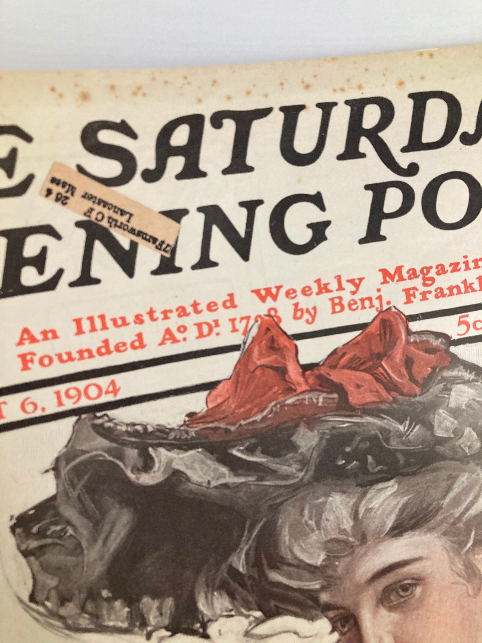 COVER ONLY The Saturday Evening Post August 6 1904 Beginning The Eagle's Shadow