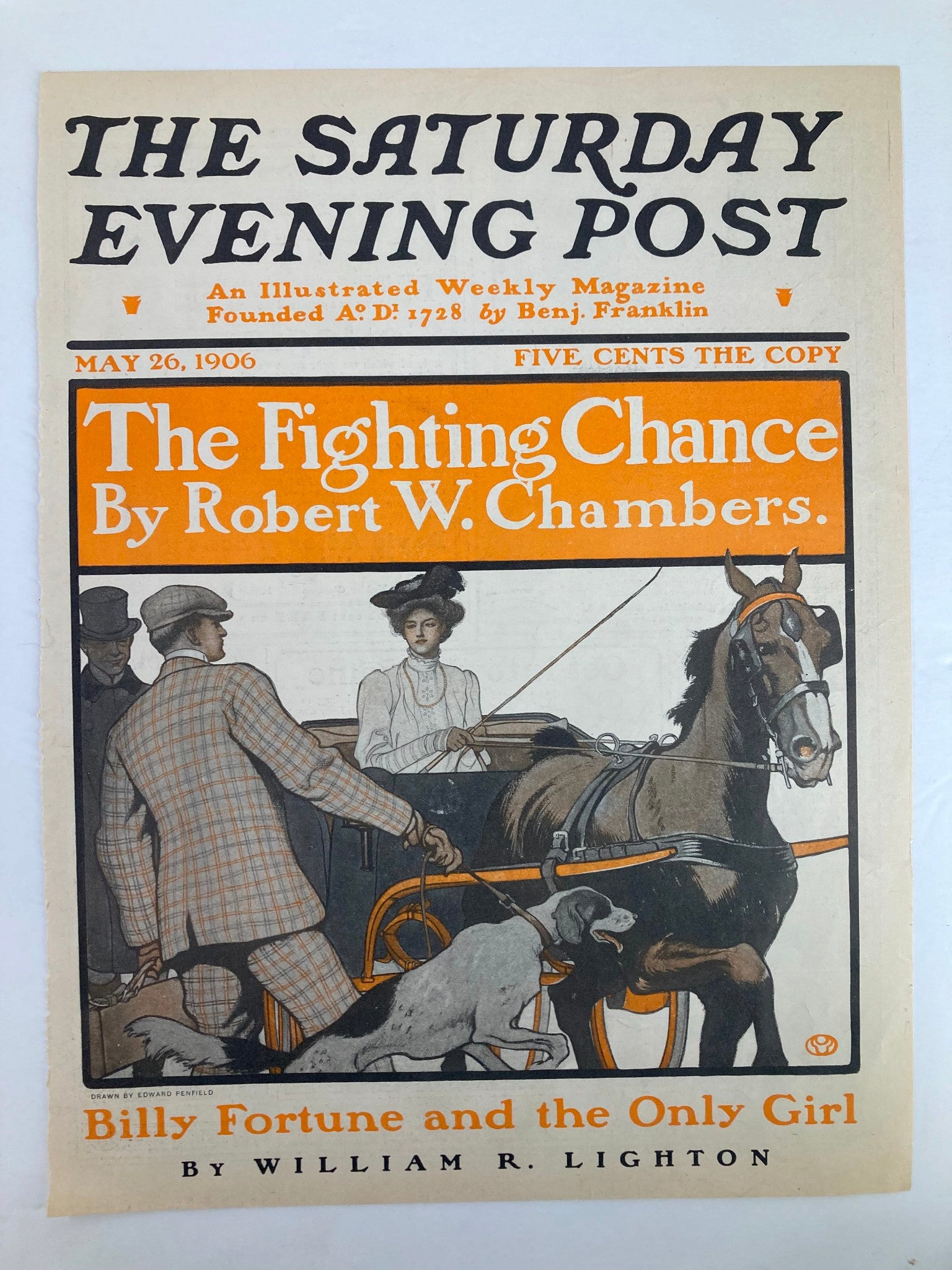 COVER ONLY The Saturday Evening Post May 26 1906 The Fighting Chance No Label