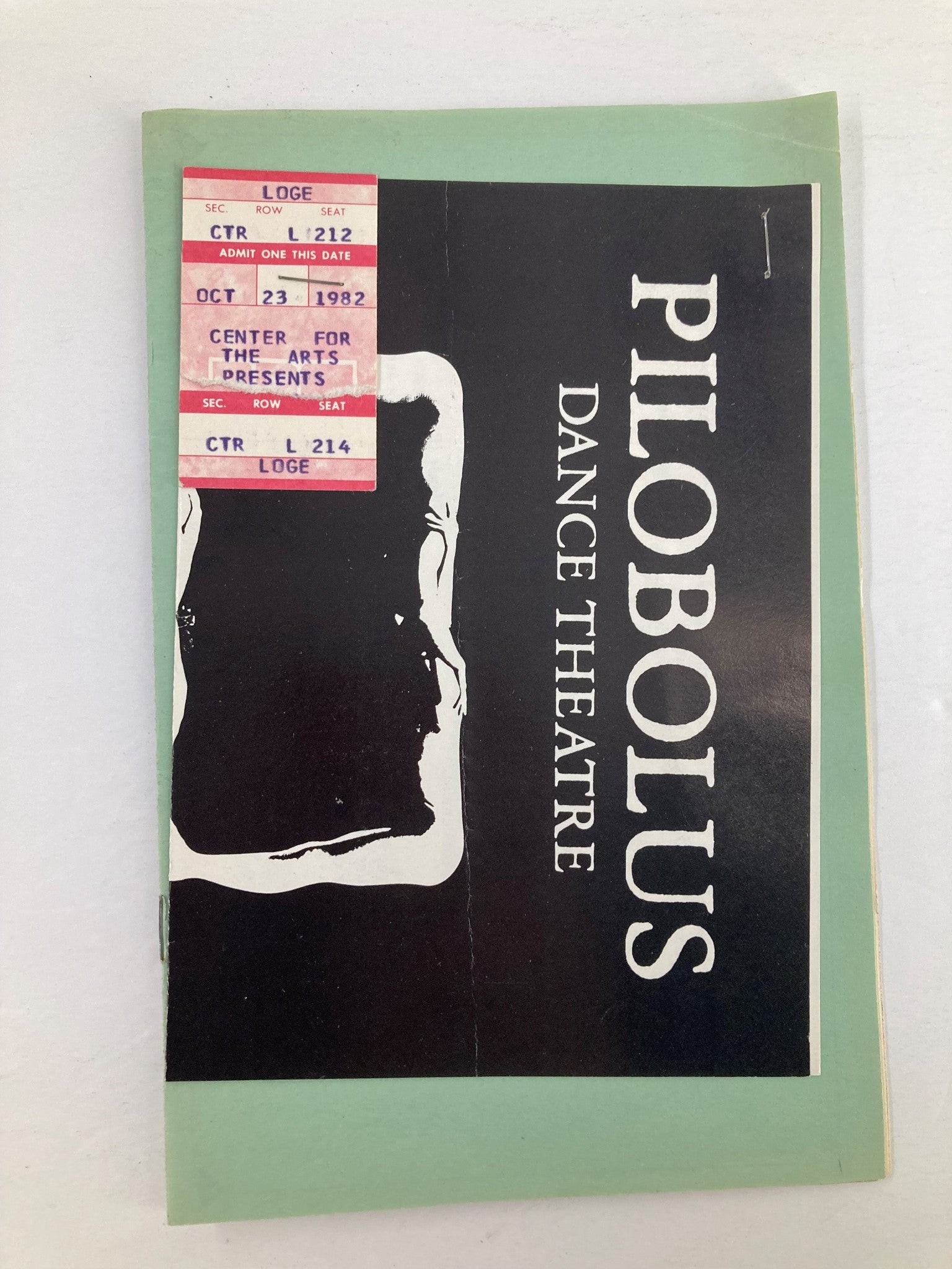 1982 Souvenir Program Center for the Arts Presents Pilobolus Dance Theatre