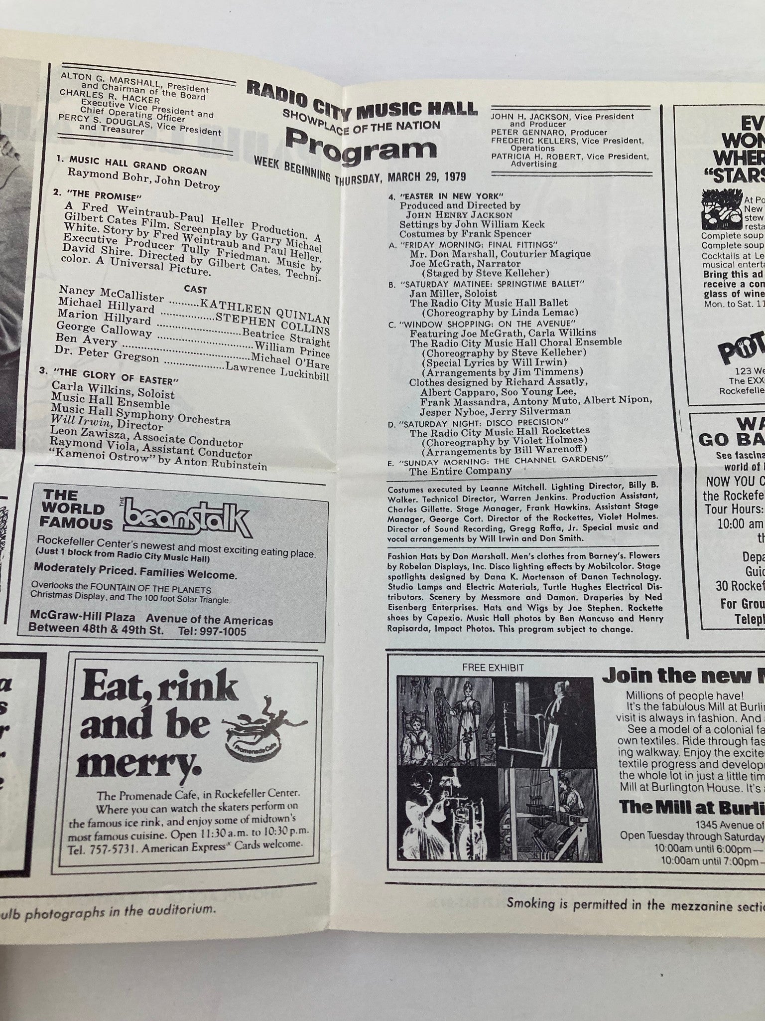 1979 Program Radio City Music Hall Kathleen Quinlan in The Program