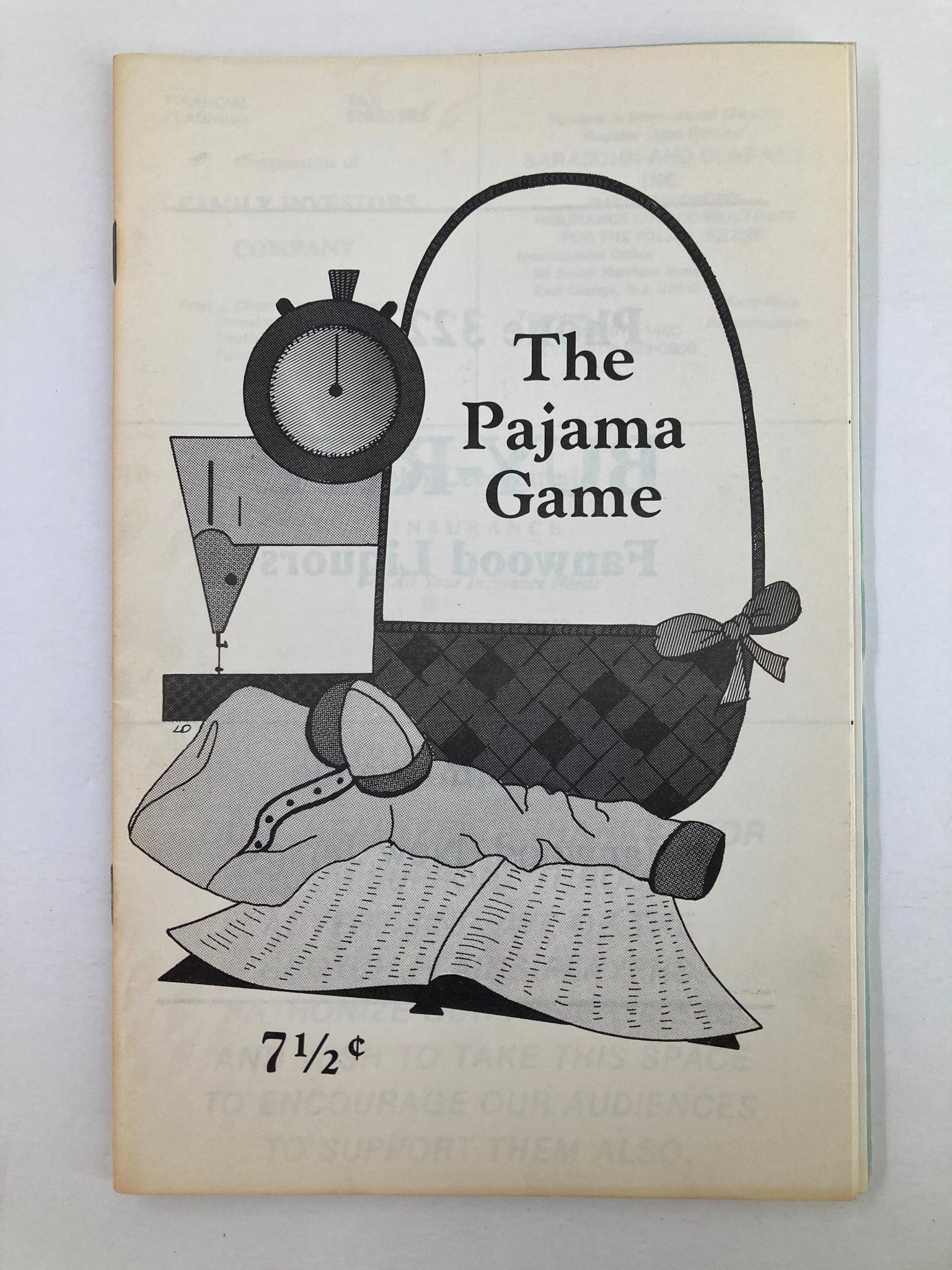 1980 Program St. Bartholomew's The Pajama Game by Richard Engler