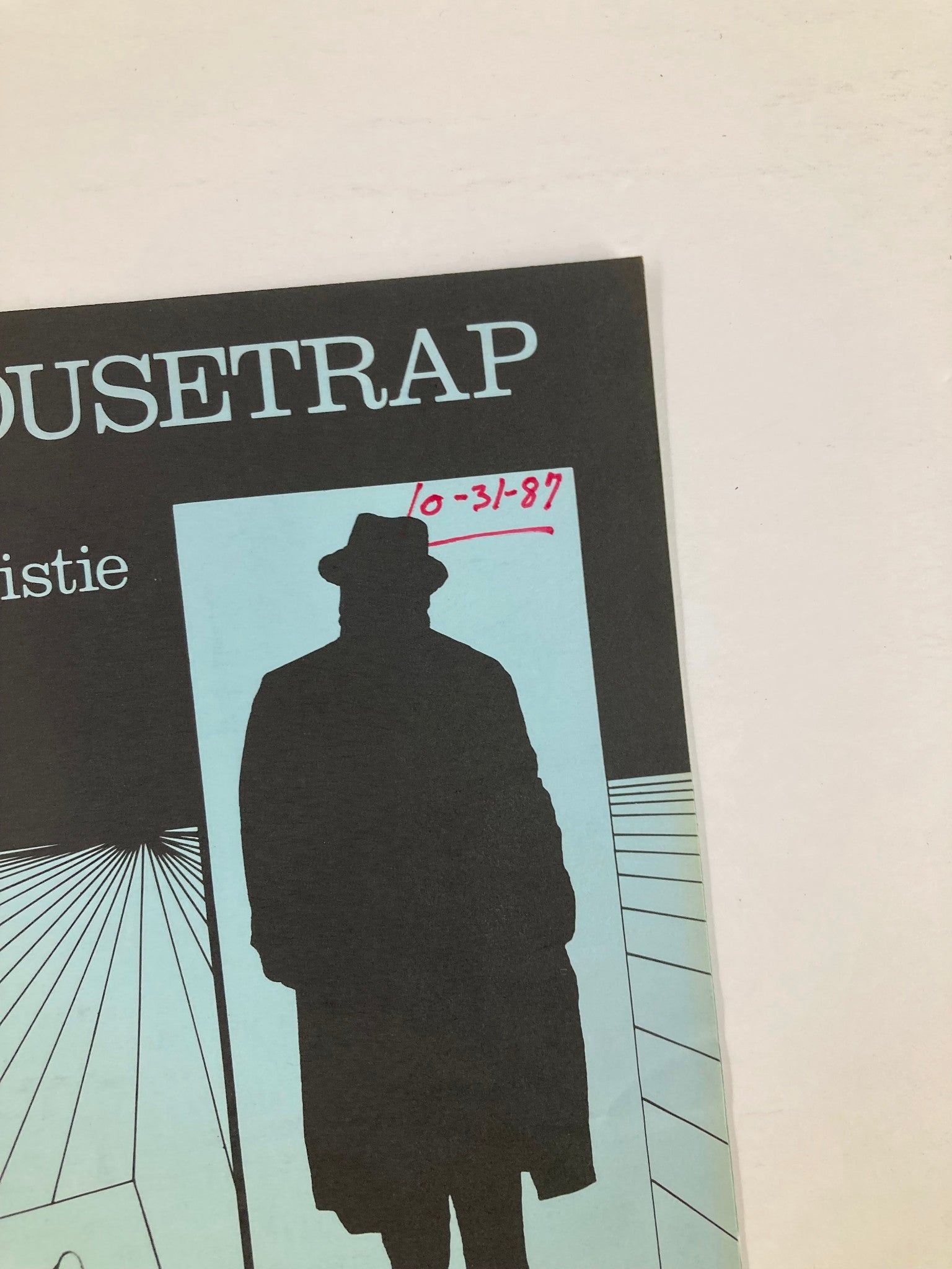 1987 Program American Legion Hall The Mousetrap by Agatha Christie