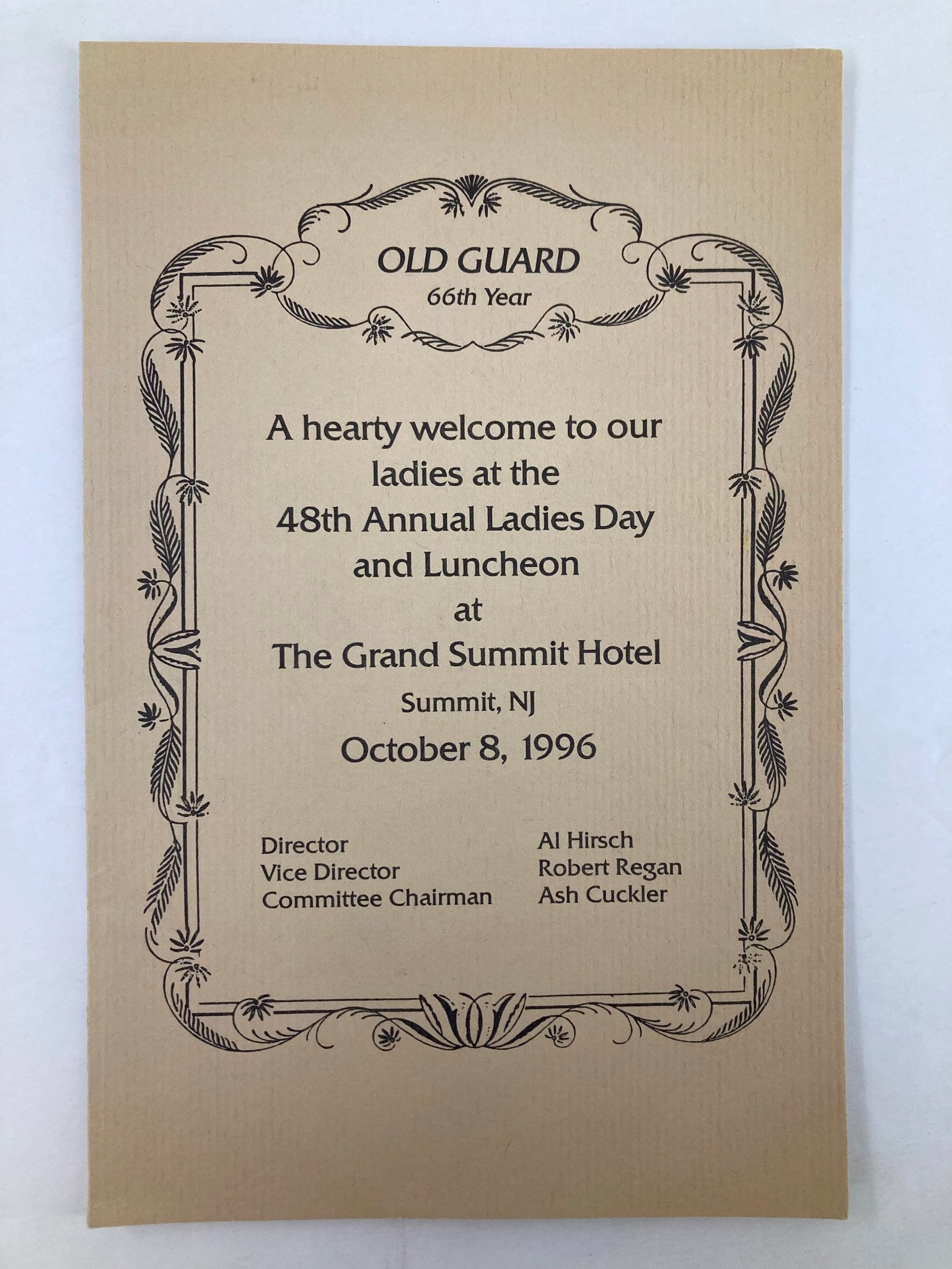 1996 Program The Grand Summit Hotel 48th Annual Ladies Day and Luncheon