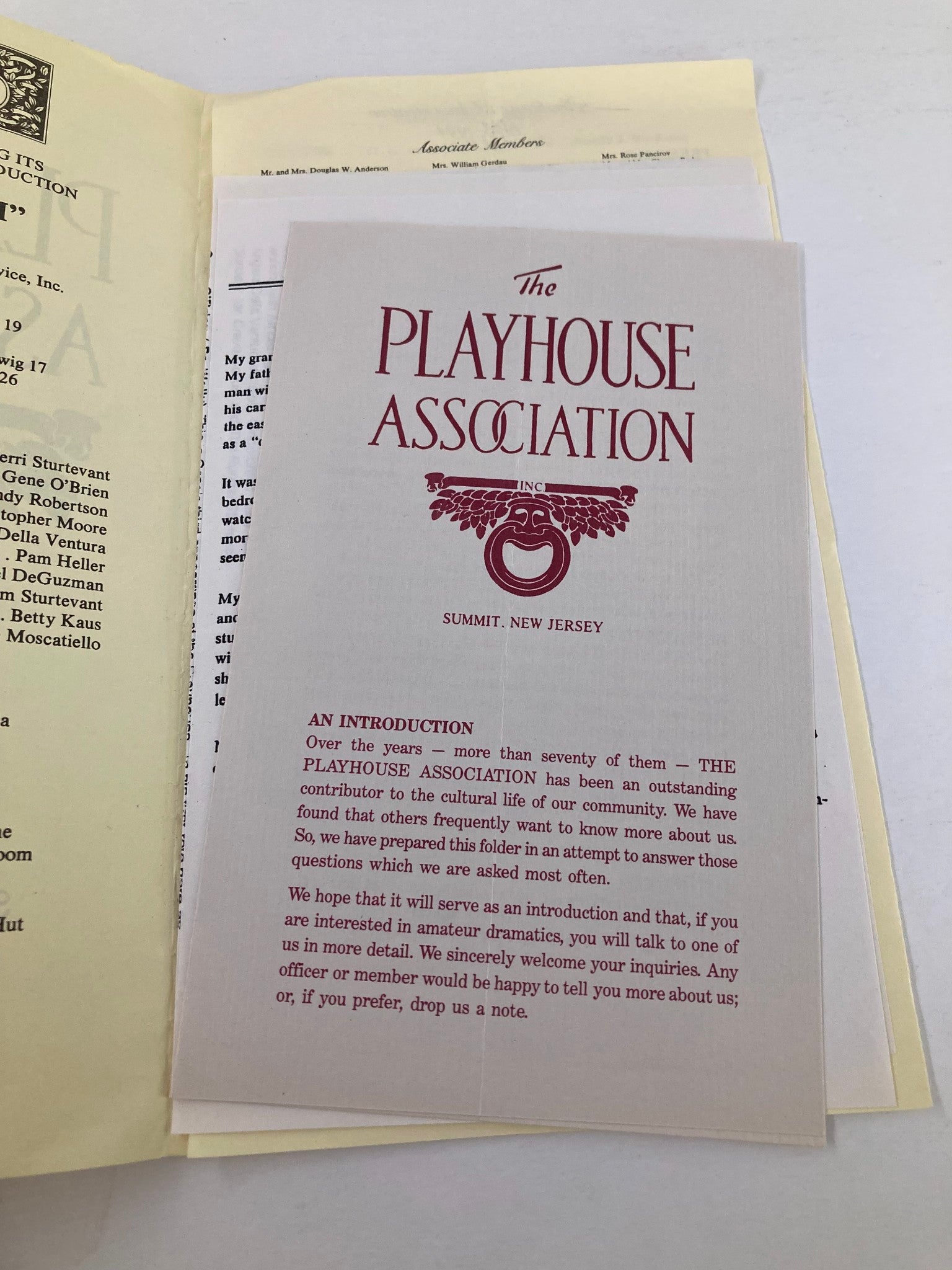 1994 Program The Playhouse Association Marvin's Room by Scott McPherson