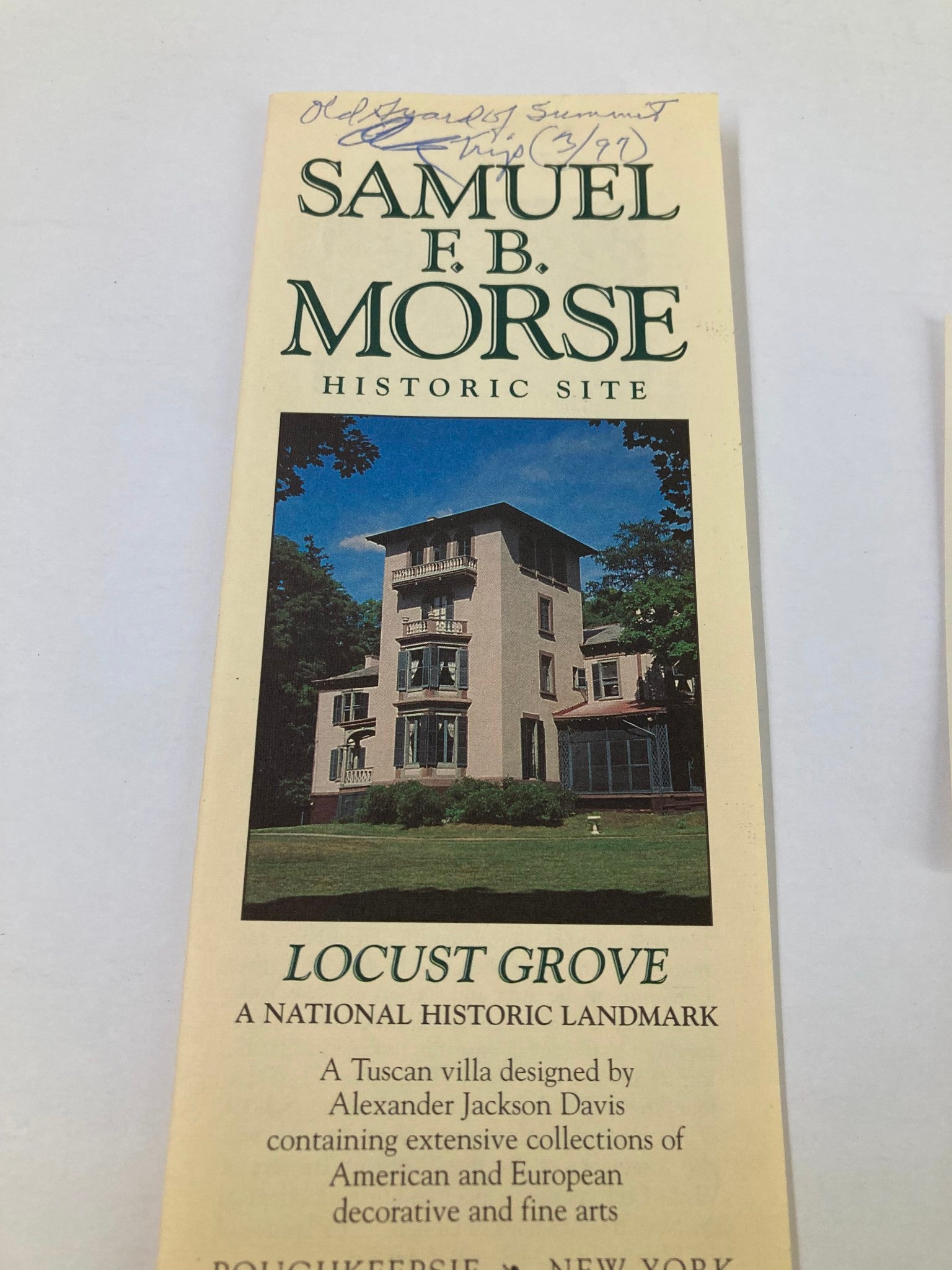 1997 Program Samuel F.B. Morse Historic Site Locust Grove Historic Landmark