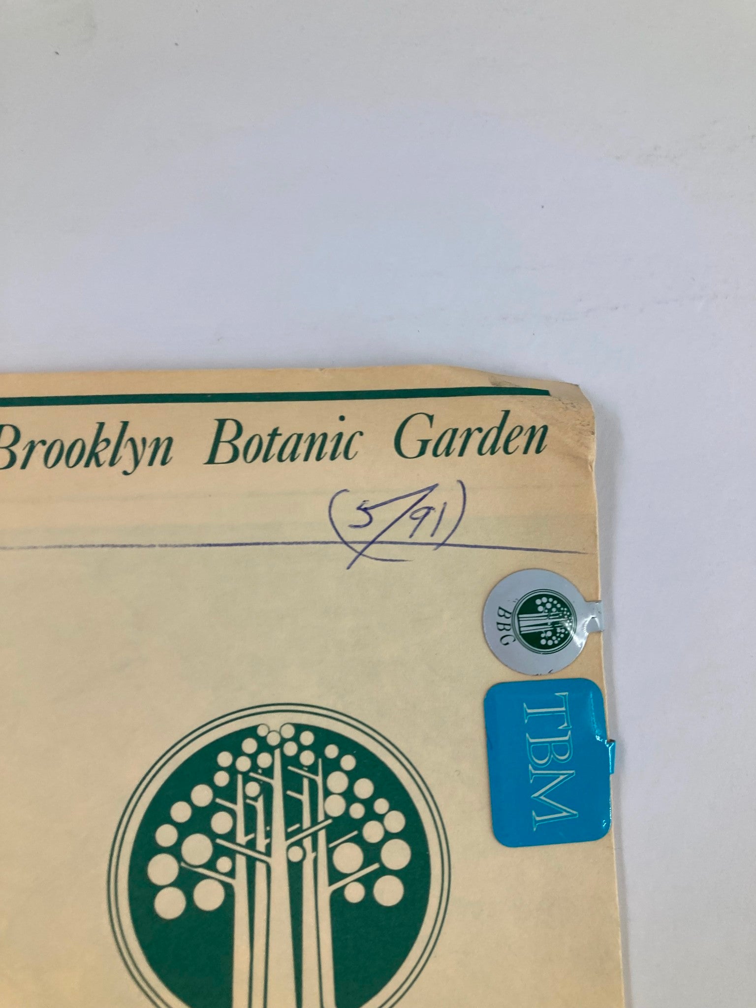 1991 Program Brooklyn Botanic Garden Information and Map