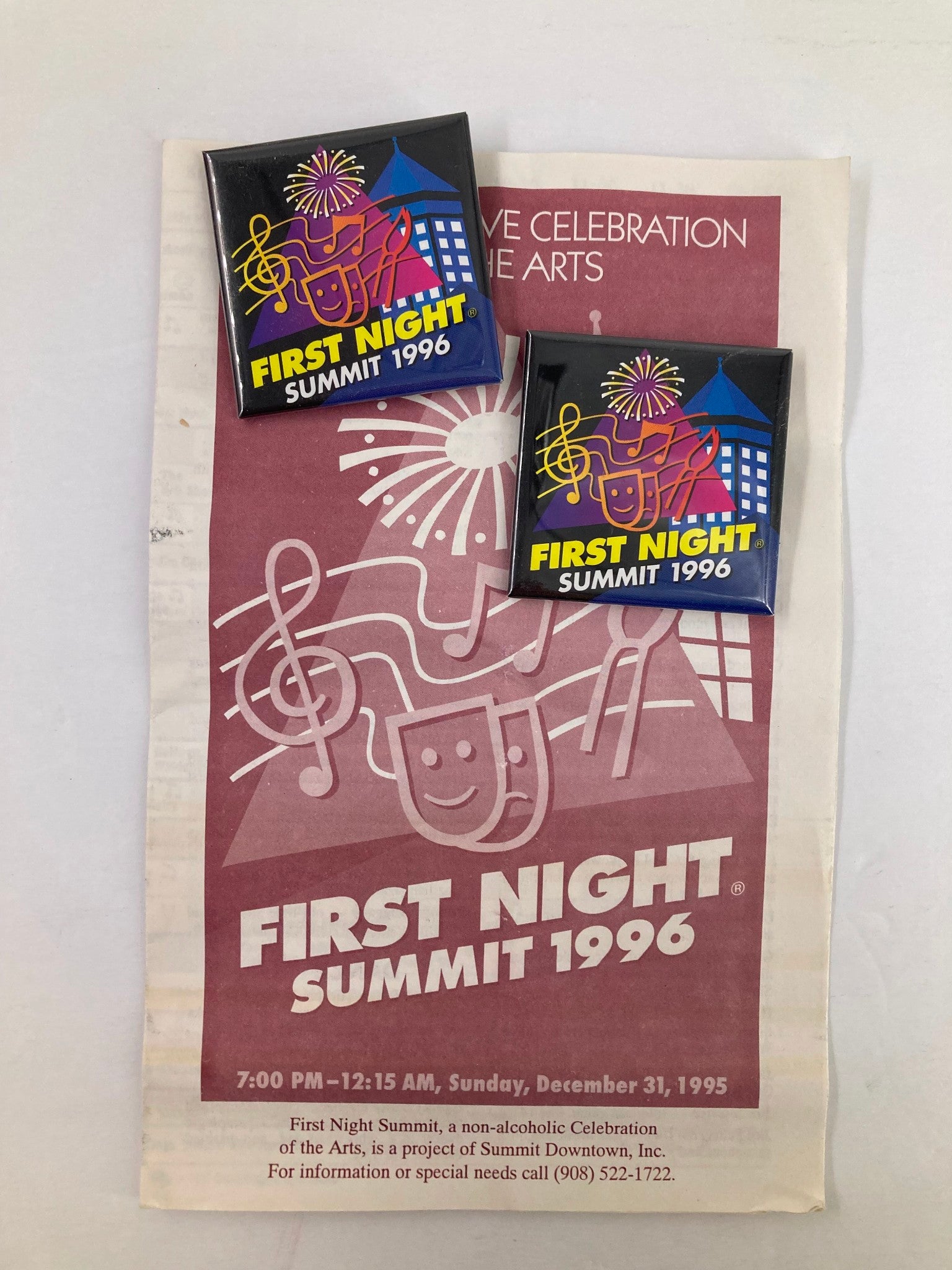 1996 Program First Night Summit A Non-Alcoholic Celebration