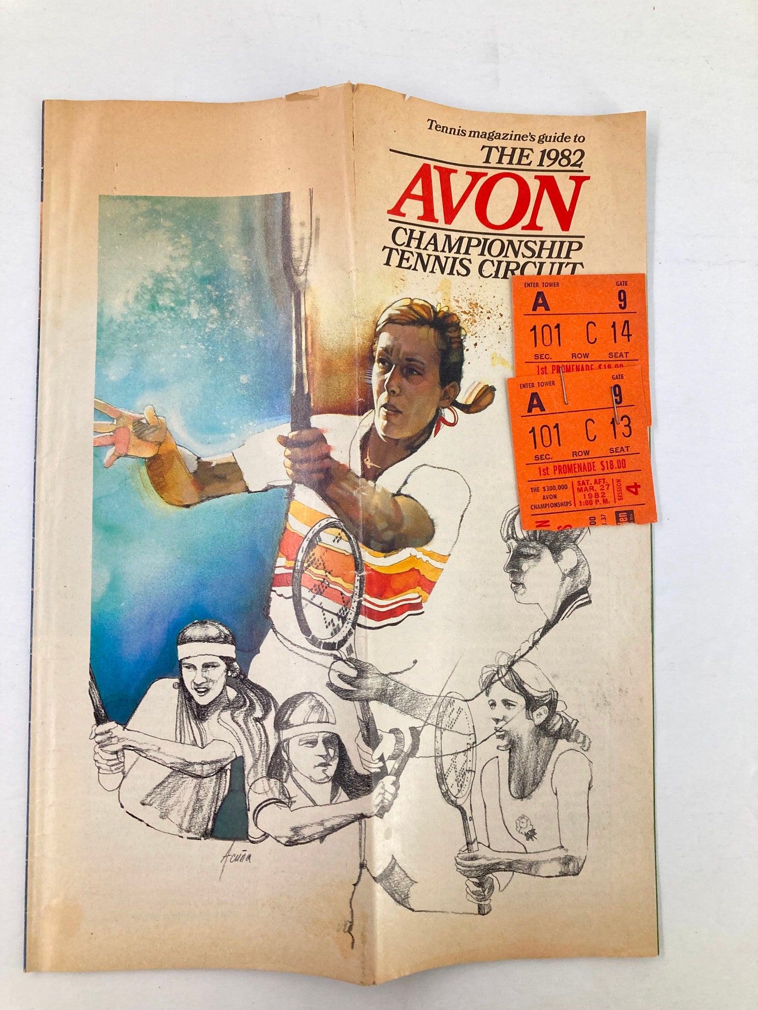 1982 The Avon Championship Tennis Circuit Magazine Guide